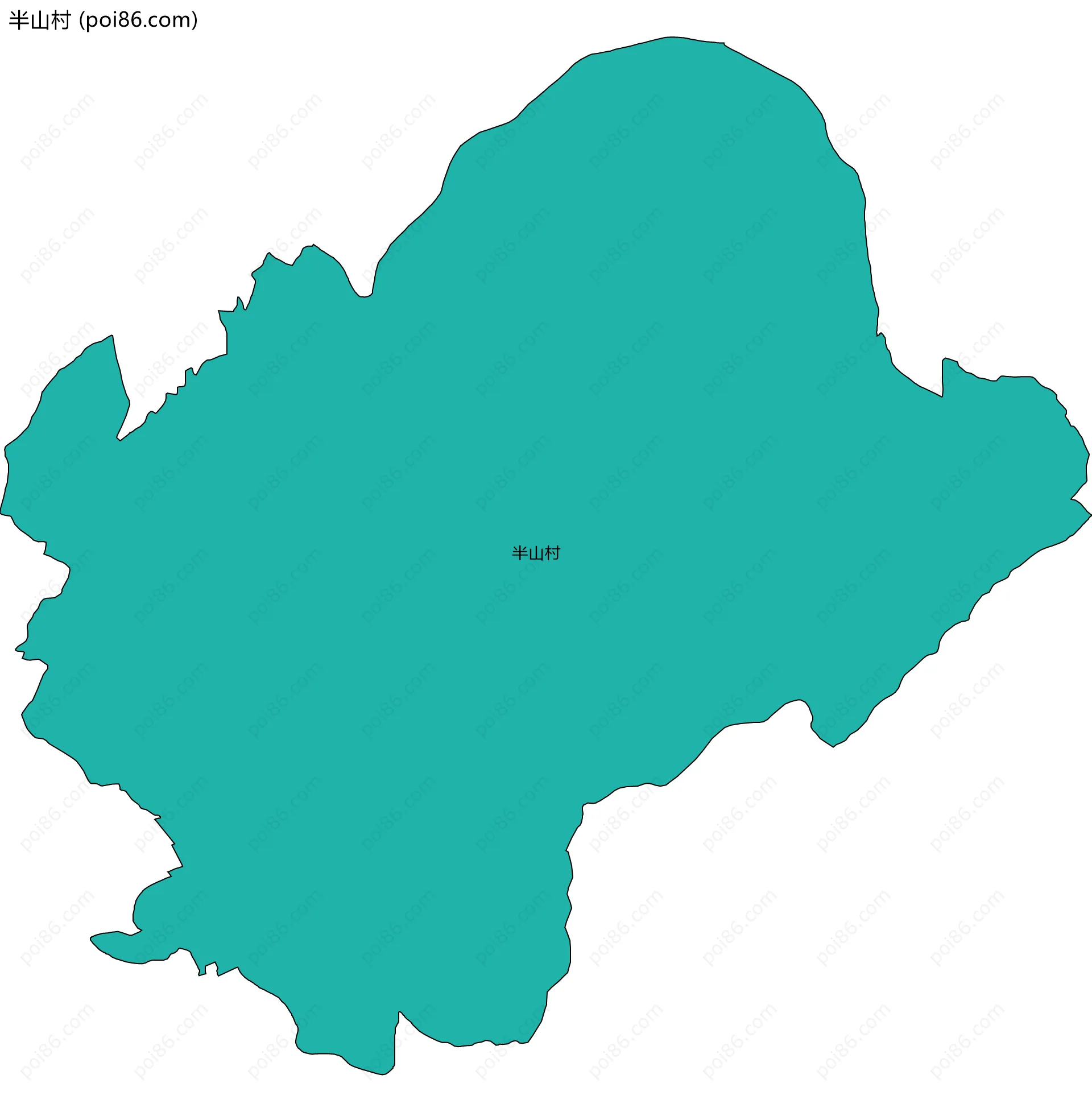 半山村边界地图