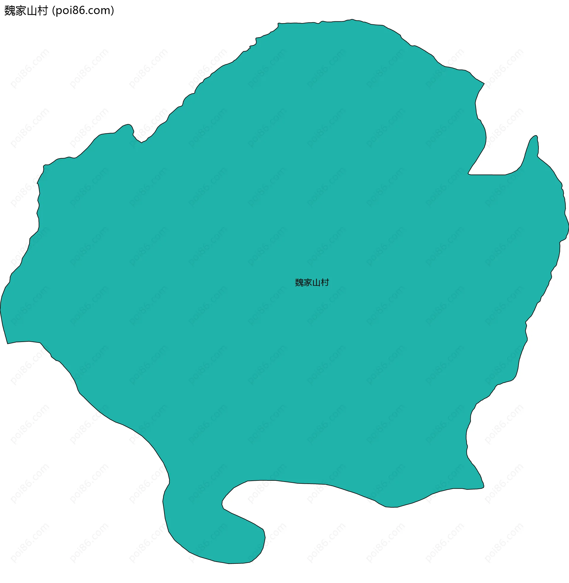 魏家山村边界地图