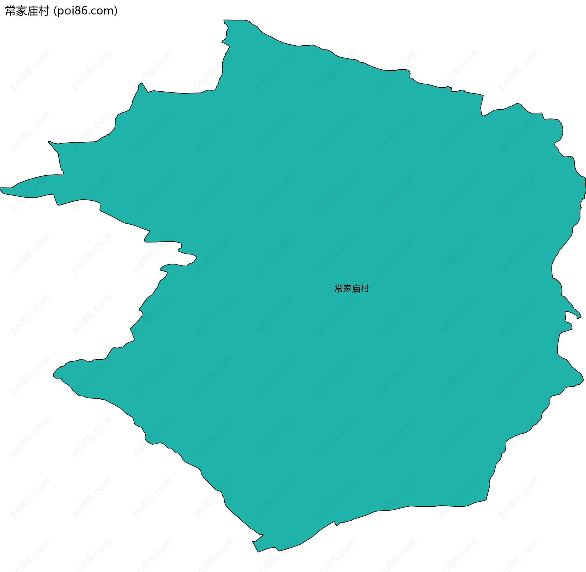 常家庙村边界地图