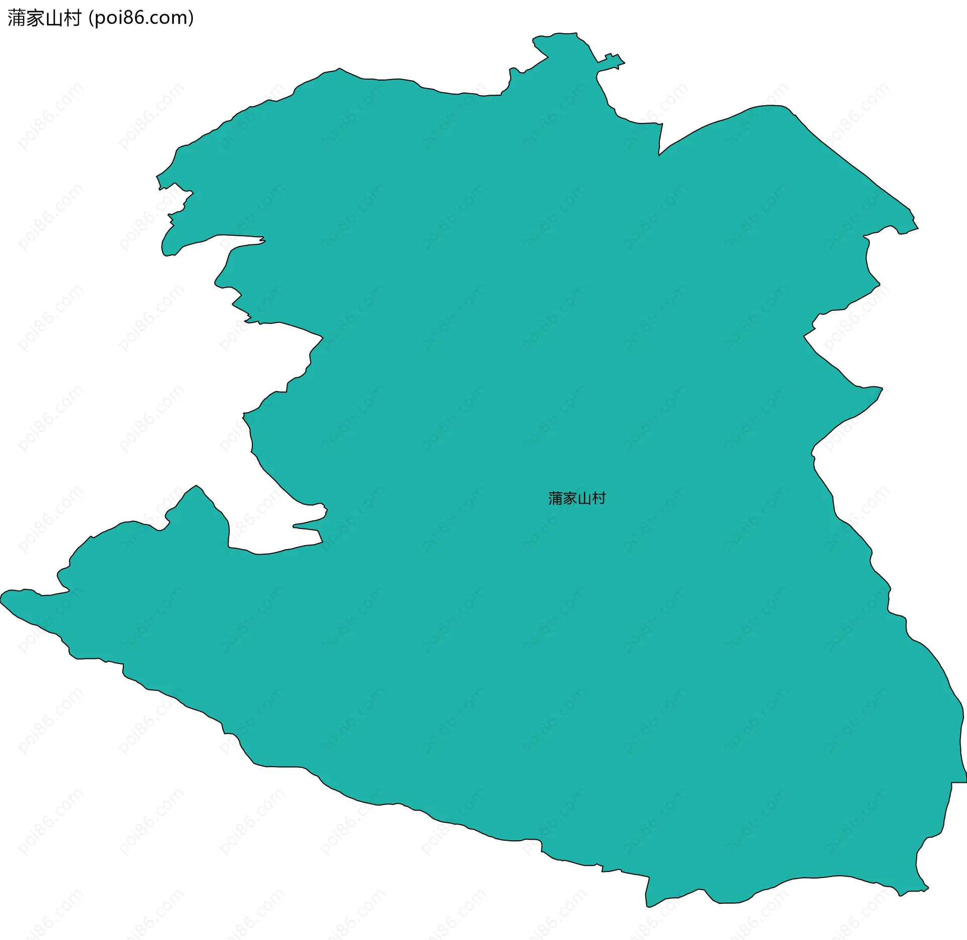 蒲家山村边界地图