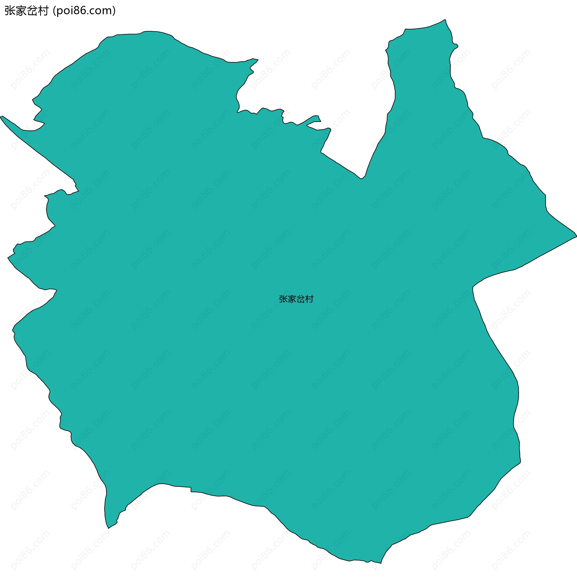 张家岔村边界地图