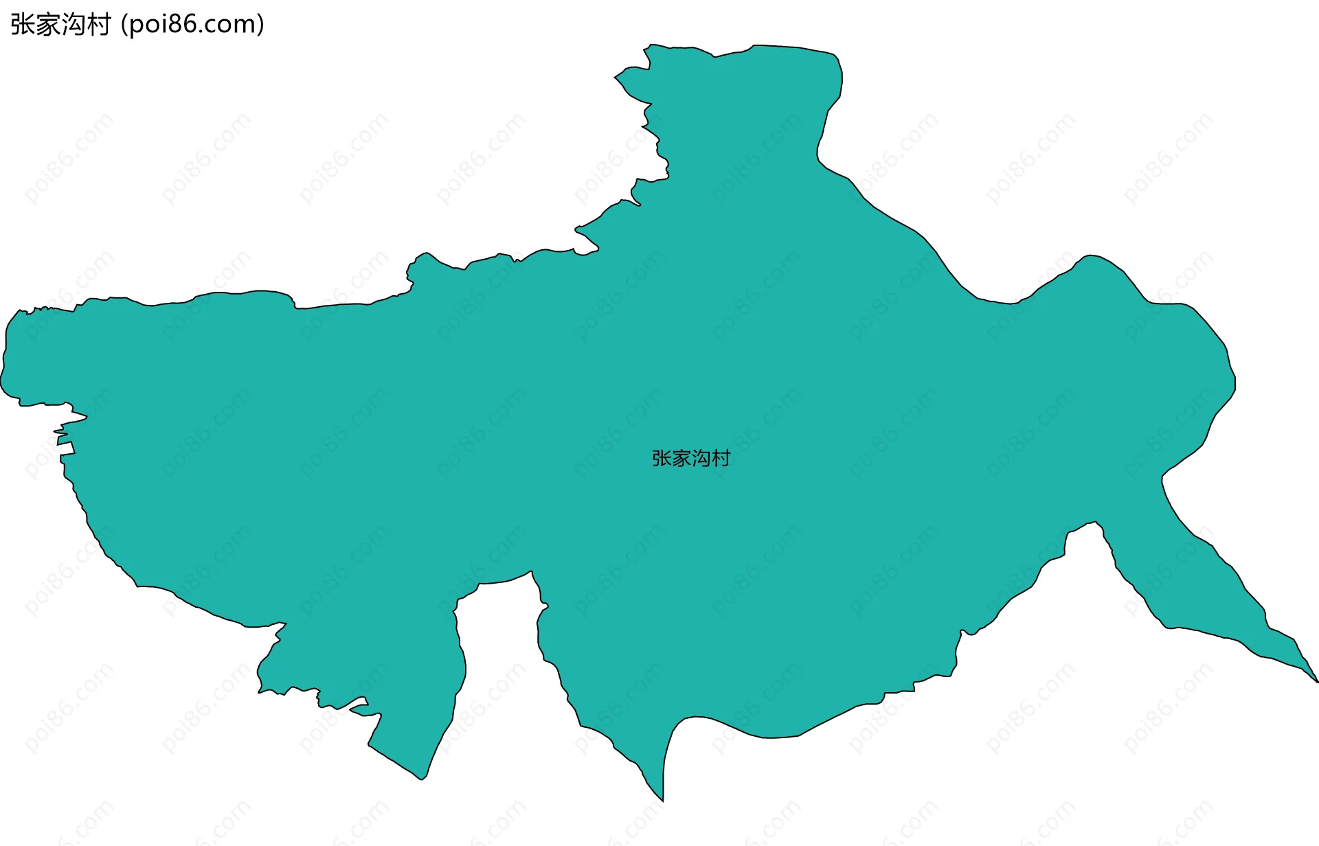 张家沟村边界地图