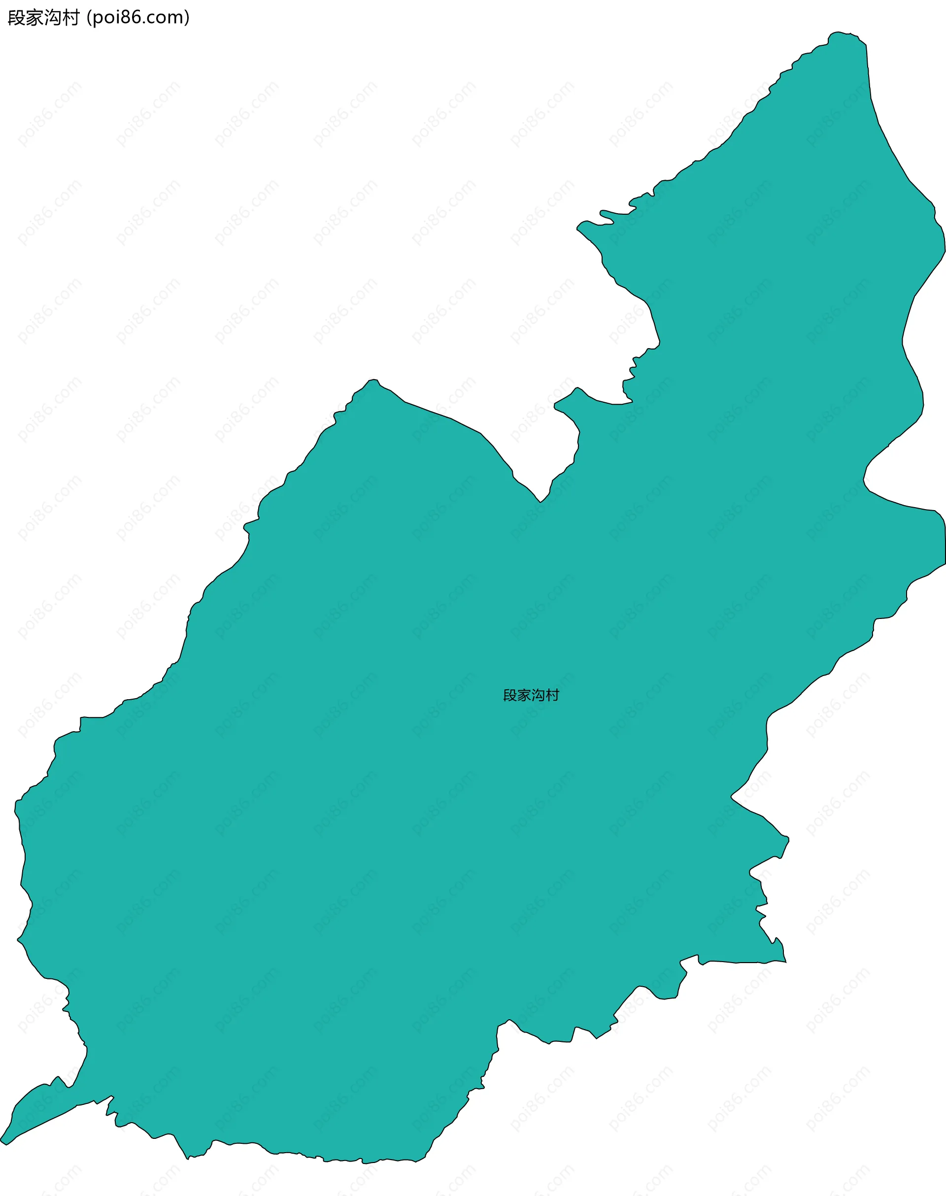 段家沟村边界地图