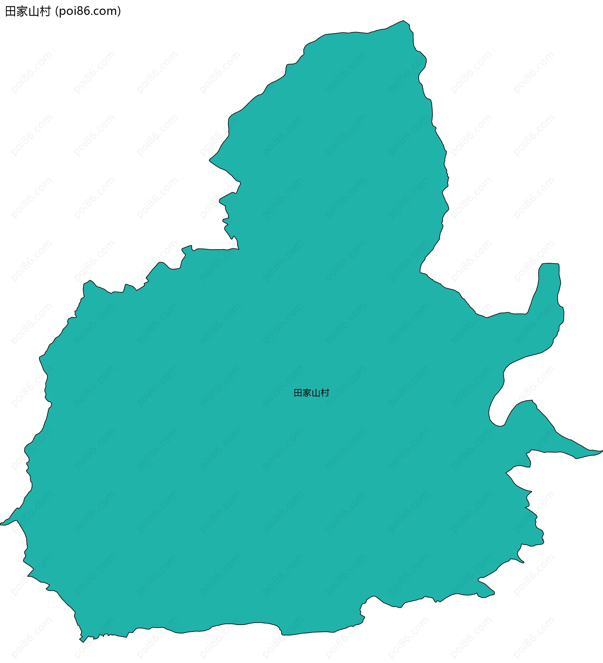 田家山村边界地图