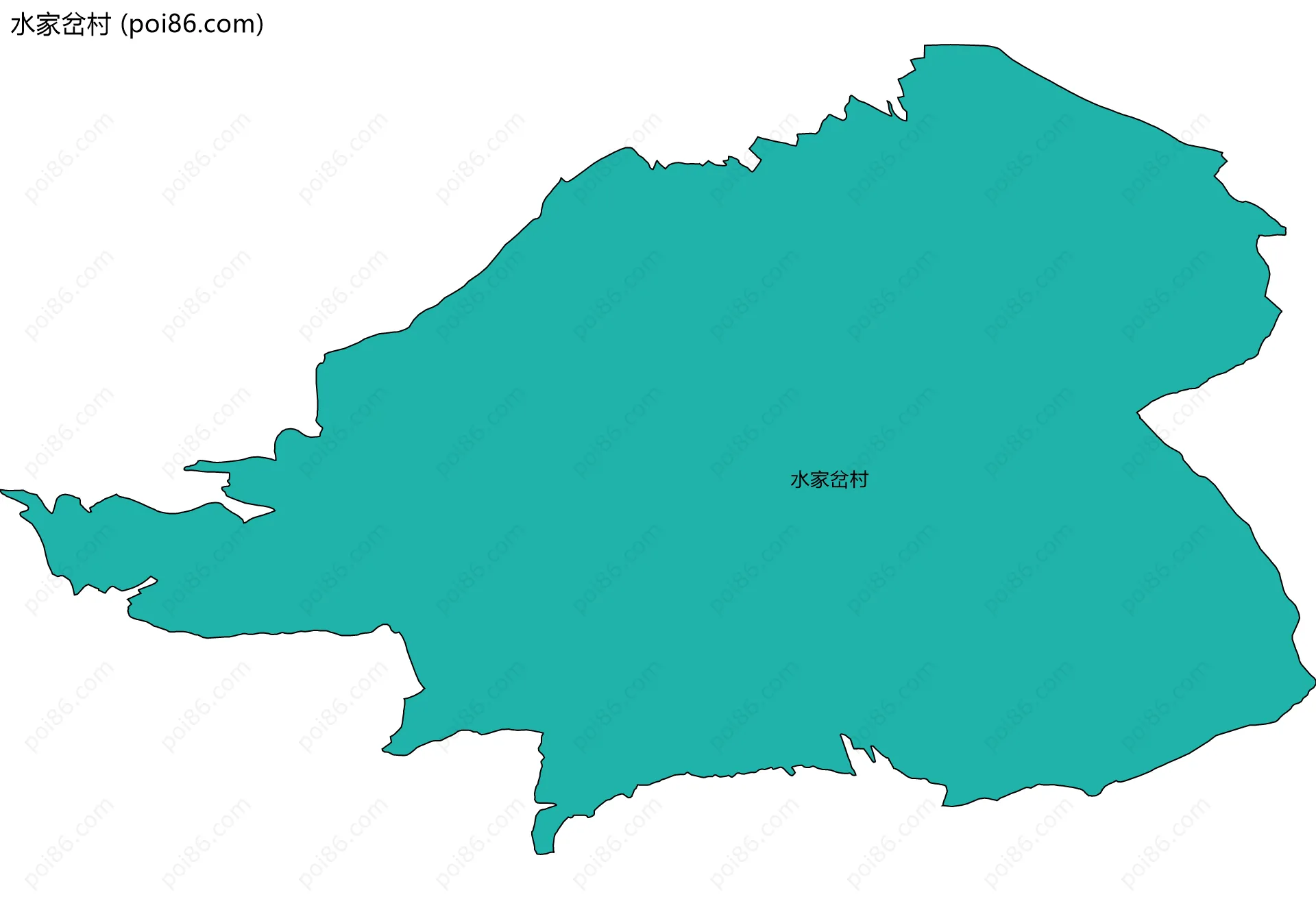 水家岔村边界地图