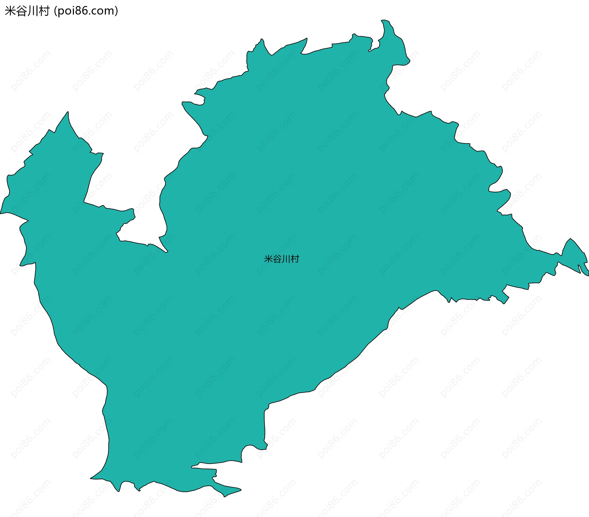 米谷川村边界地图