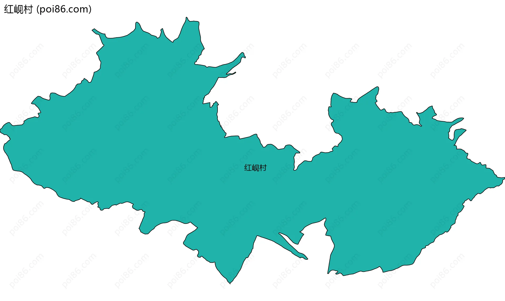 红岘村边界地图