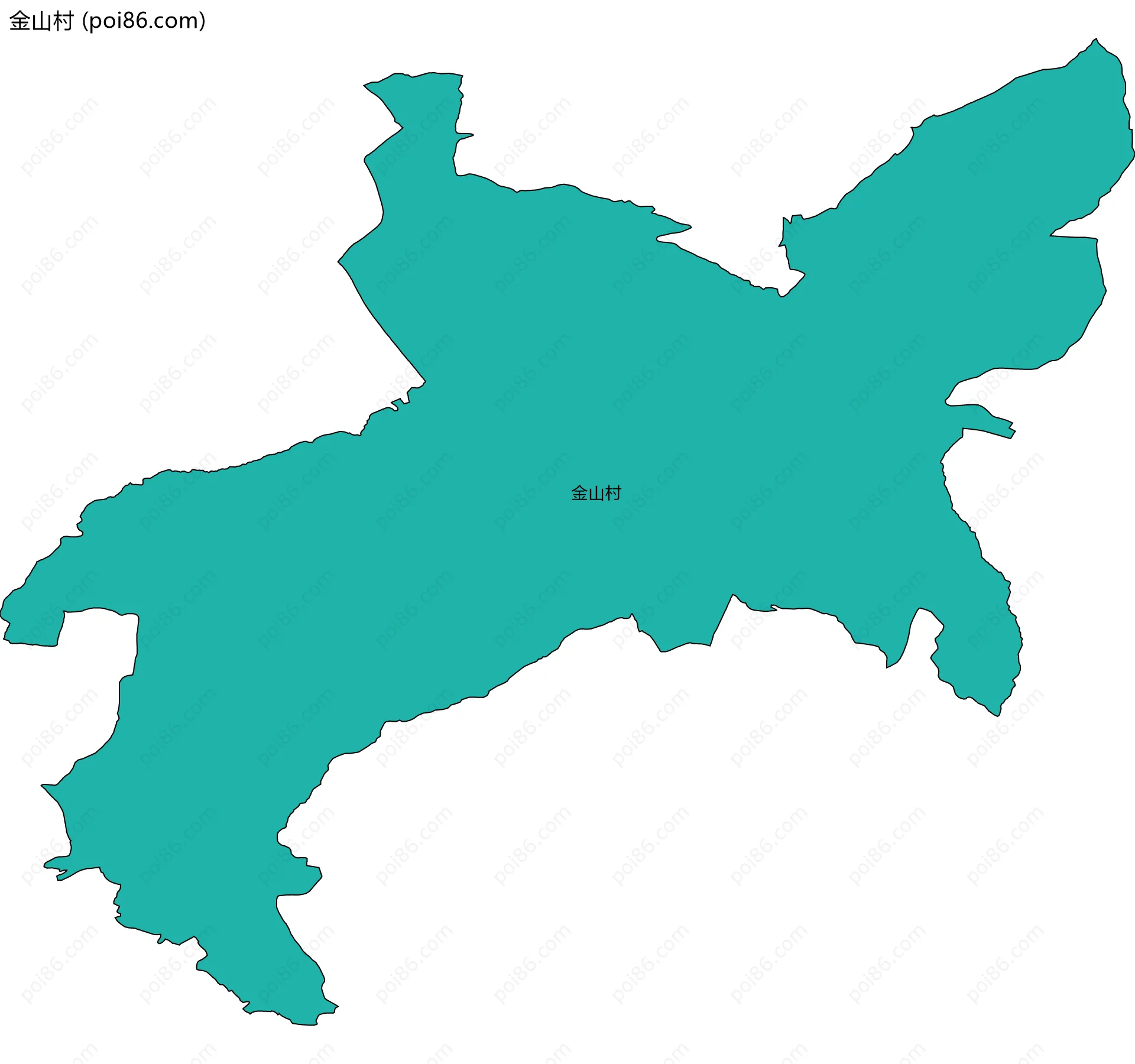 金山村边界地图