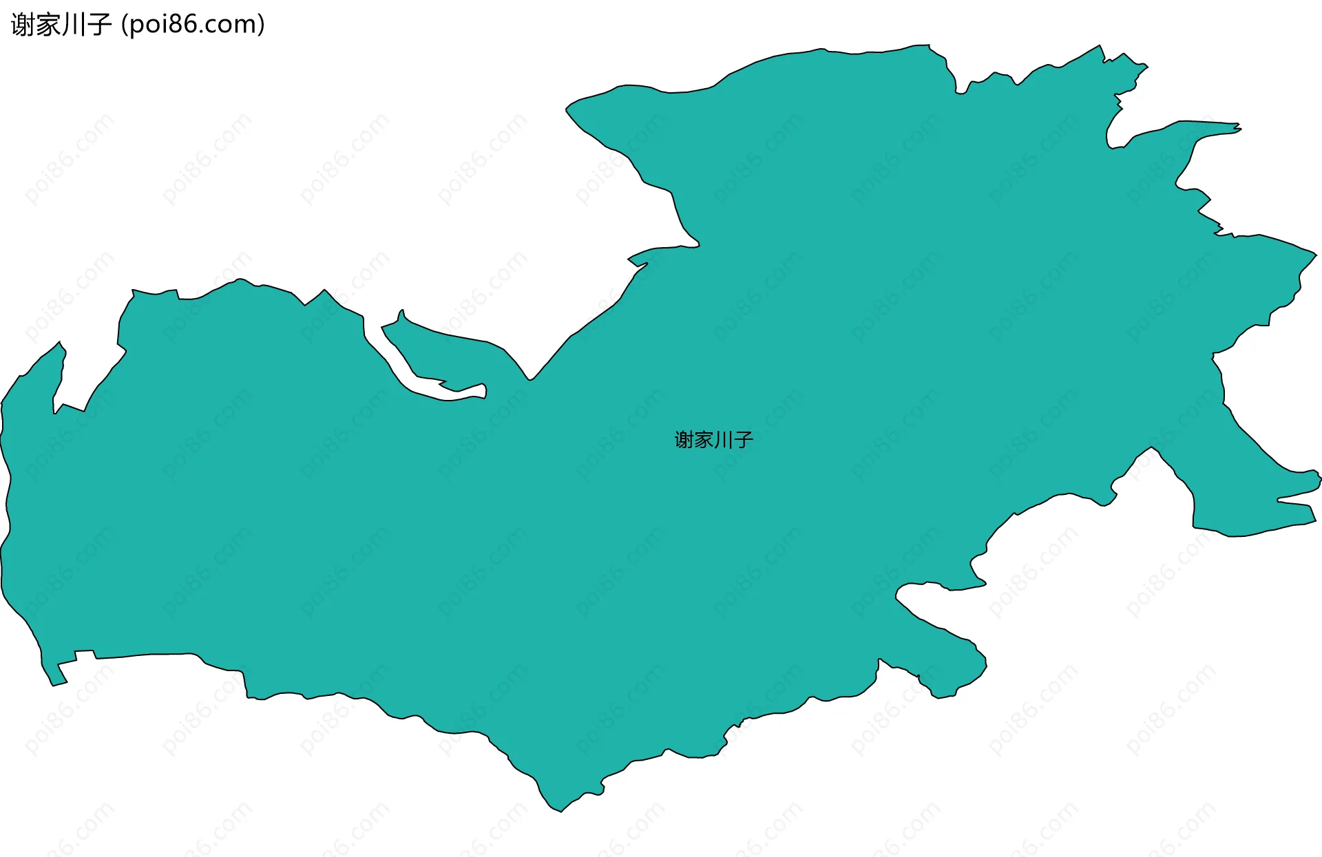 谢家川子边界地图