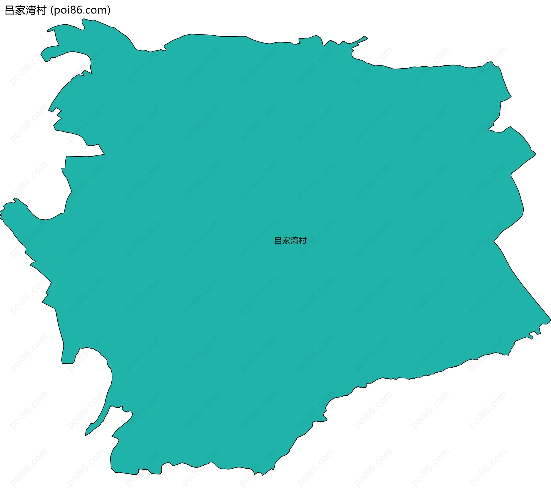 吕家湾村边界地图