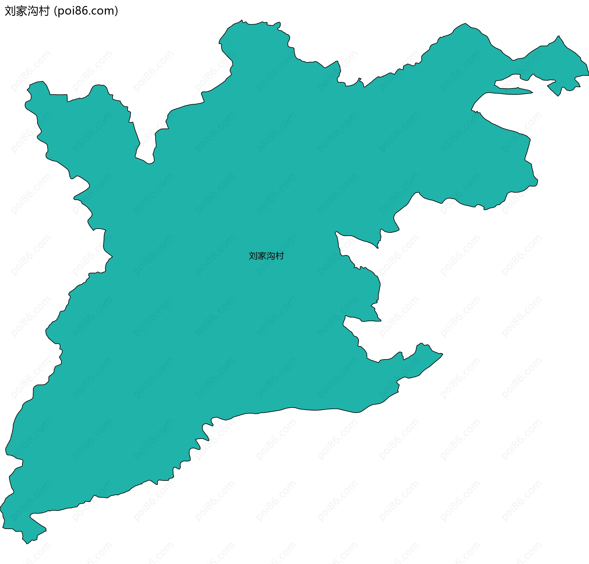 刘家沟村边界地图