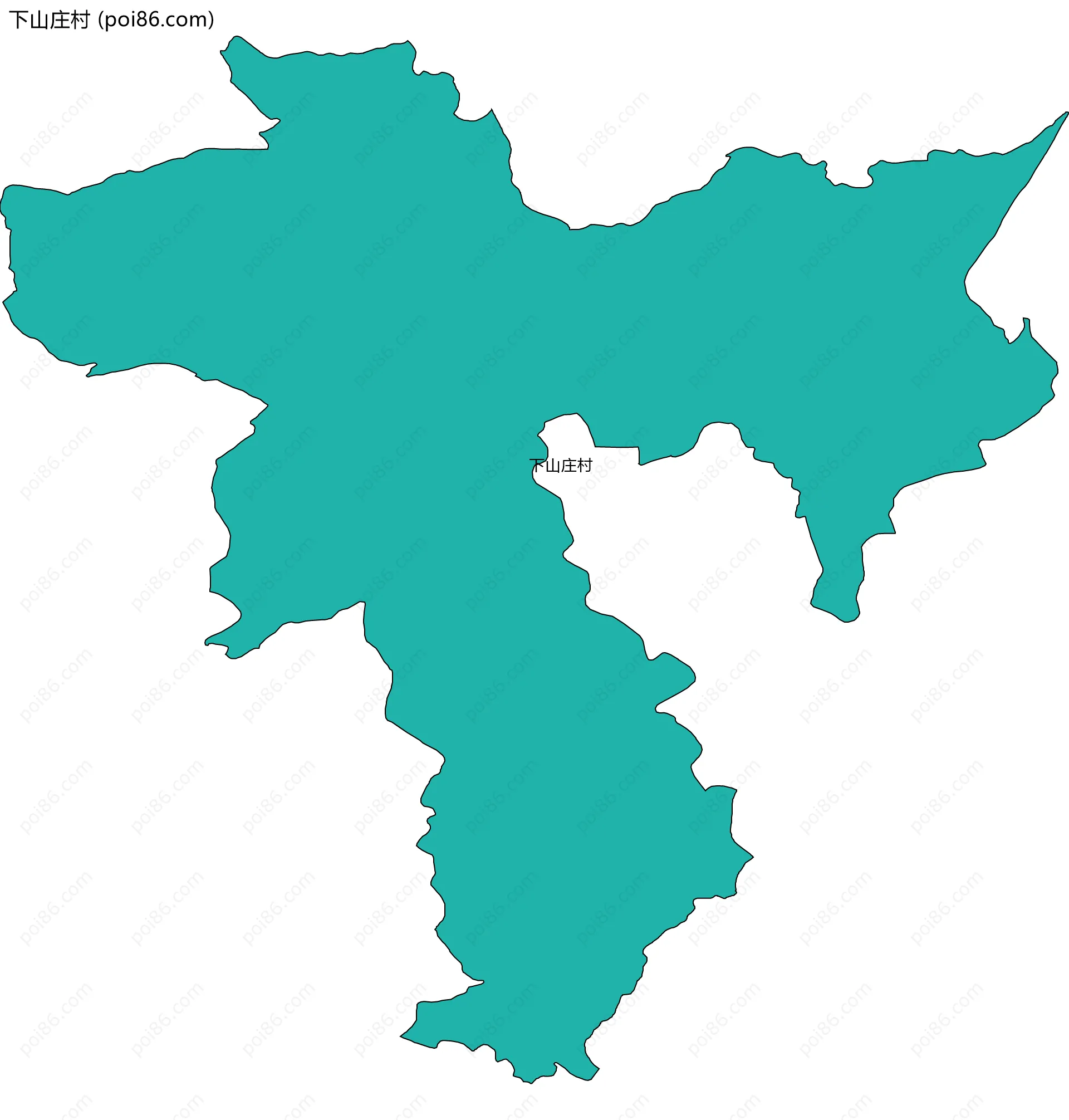 下山庄村边界地图