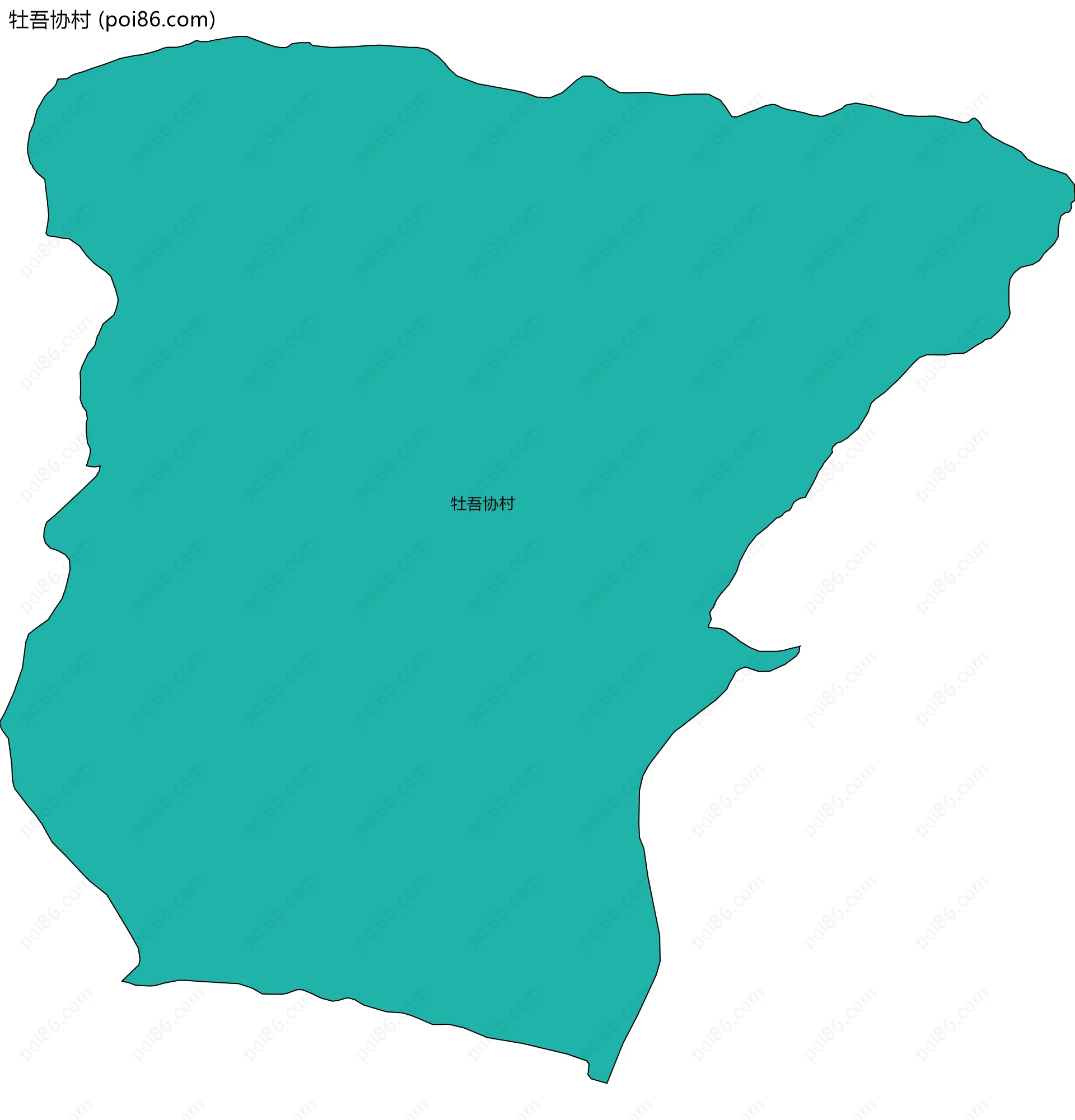 牡吾协村边界地图