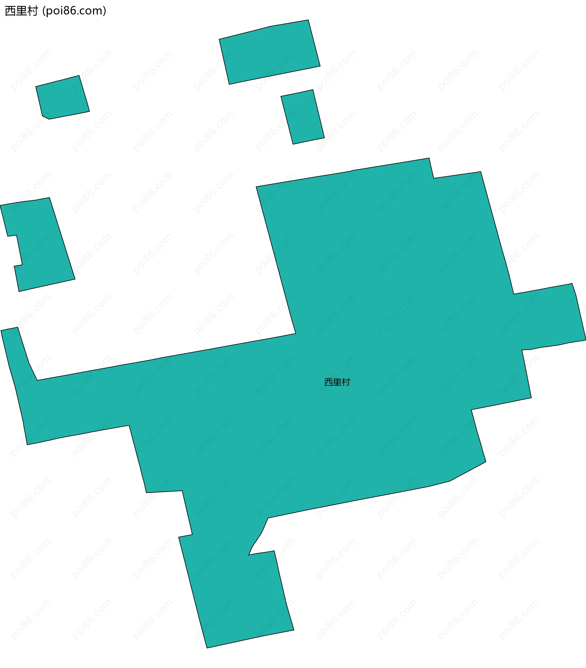 西里村边界地图