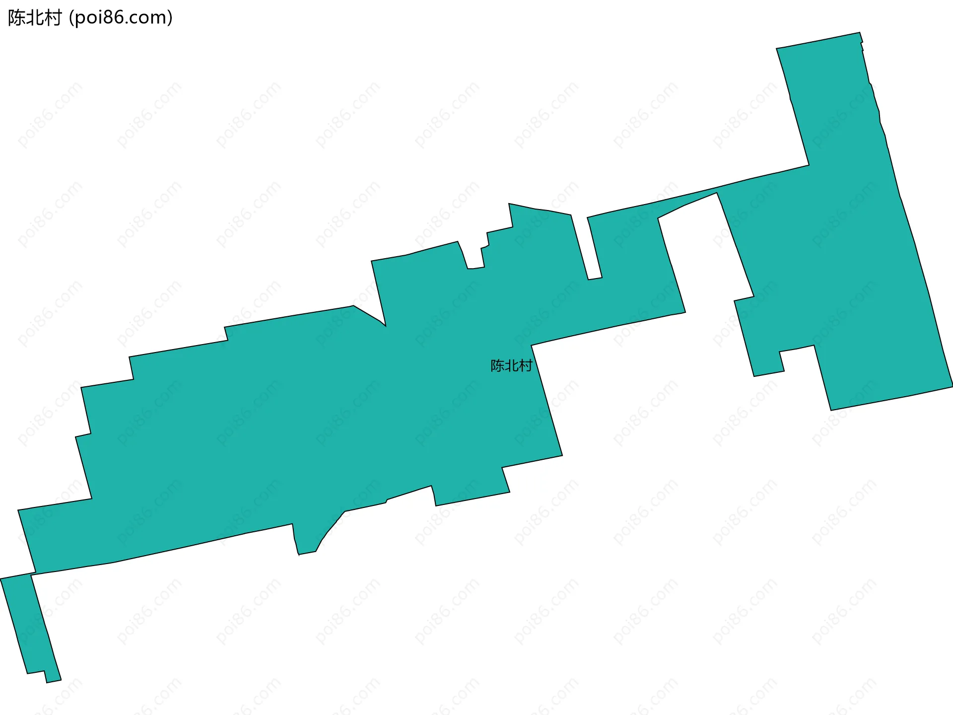 陈北村边界地图