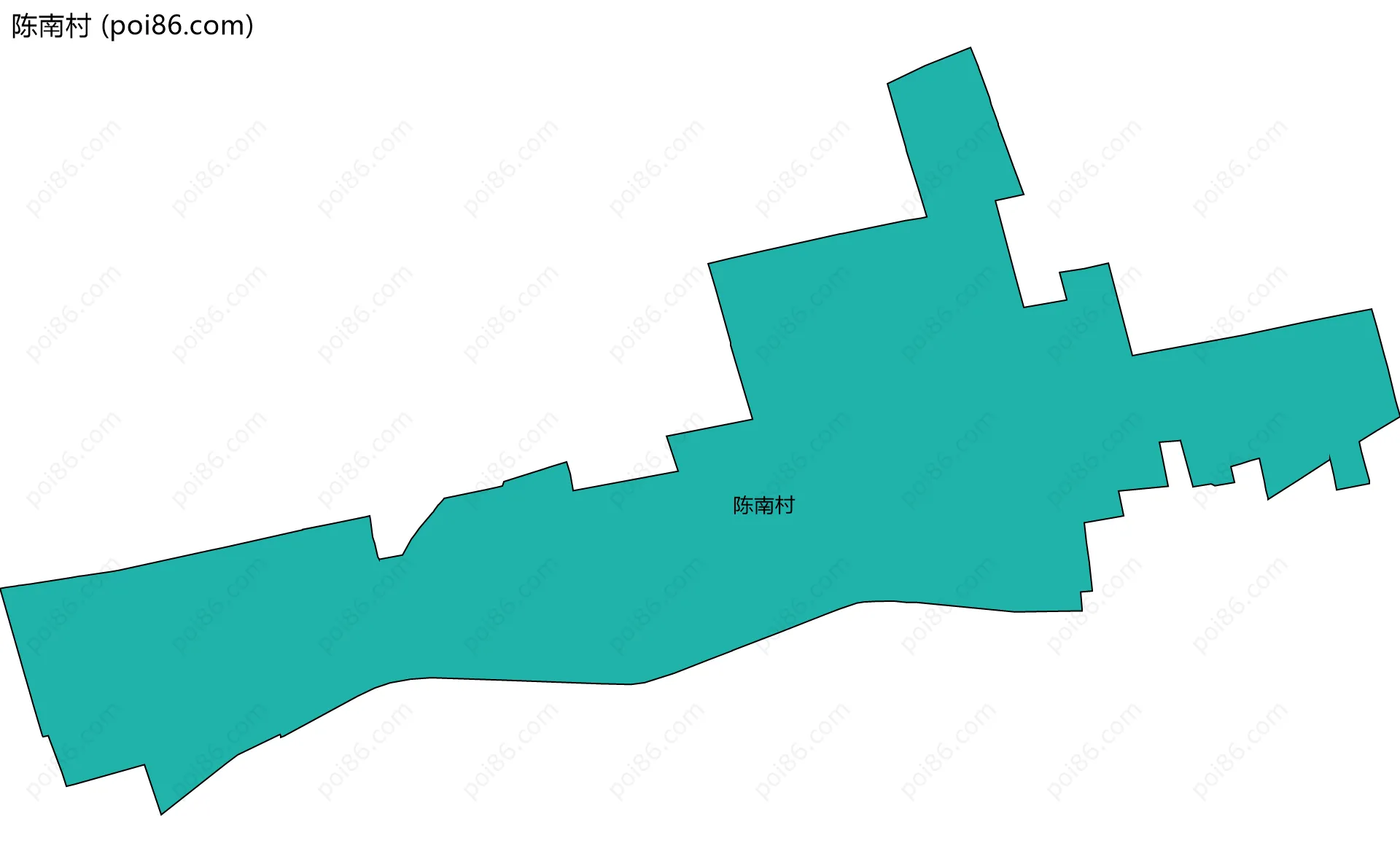 陈南村边界地图