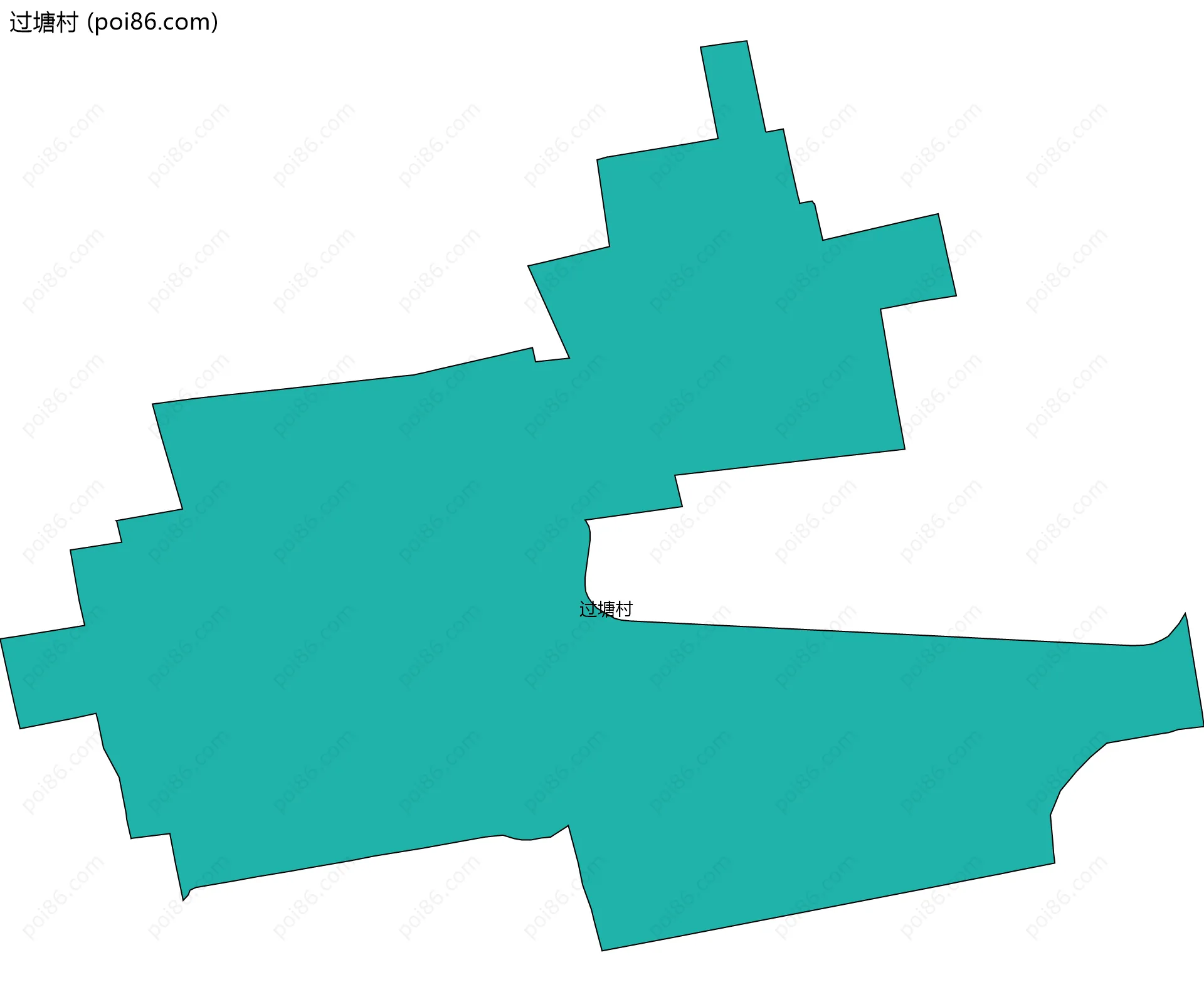 过塘村边界地图