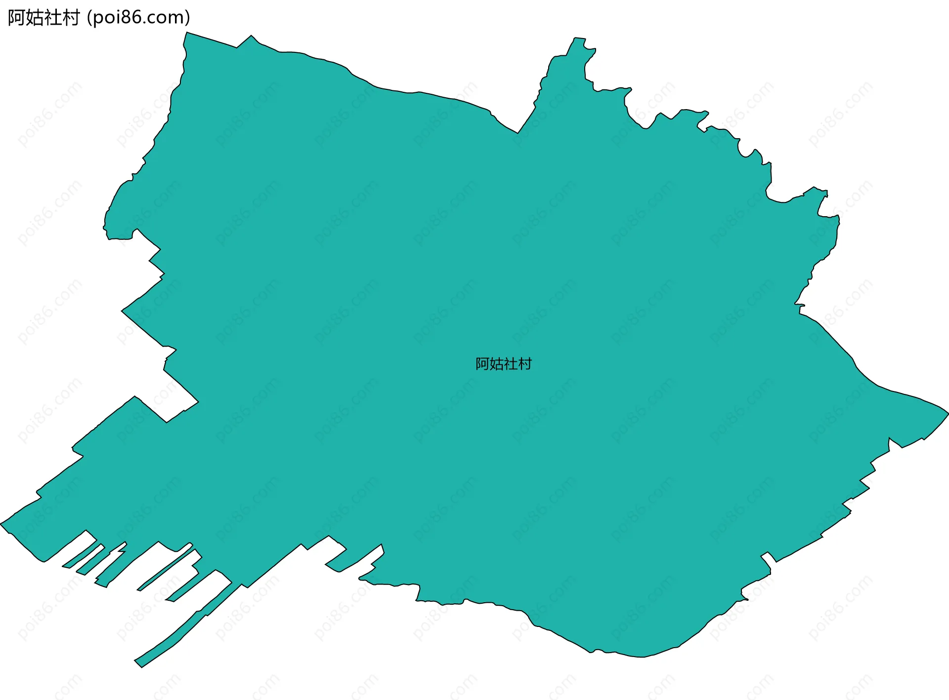 阿姑社村边界地图