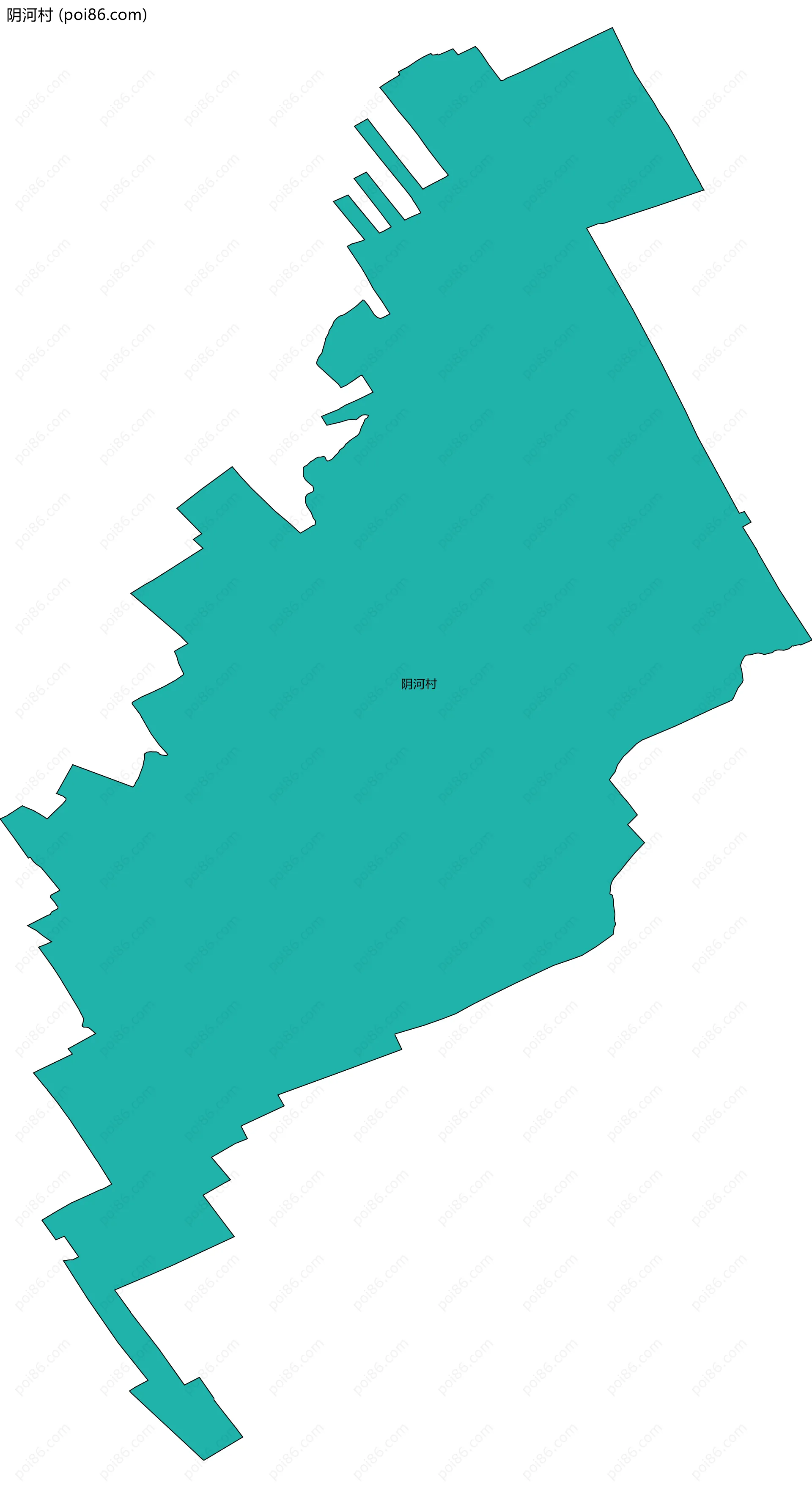 阴河村边界地图