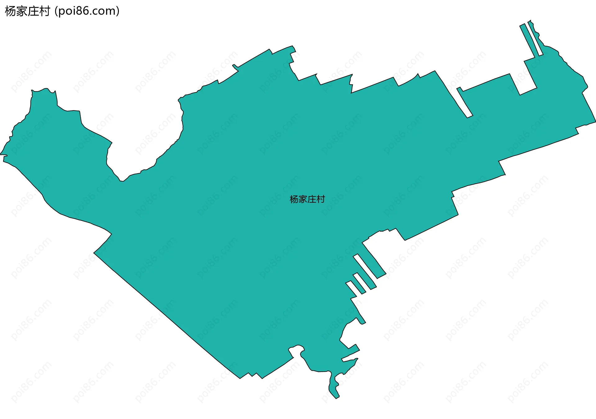 杨家庄村边界地图