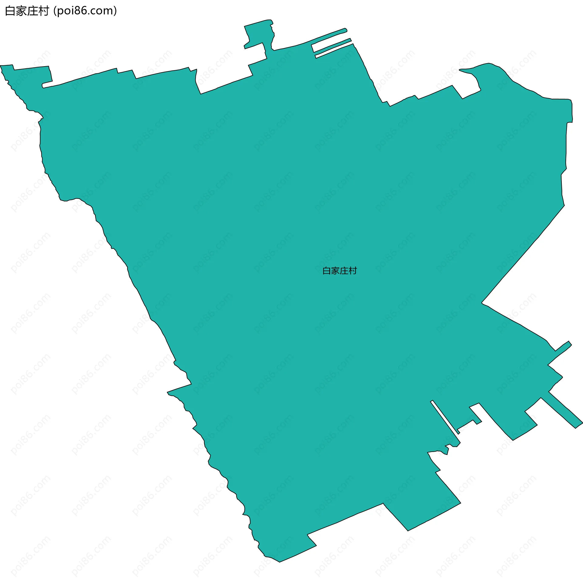 白家庄村边界地图