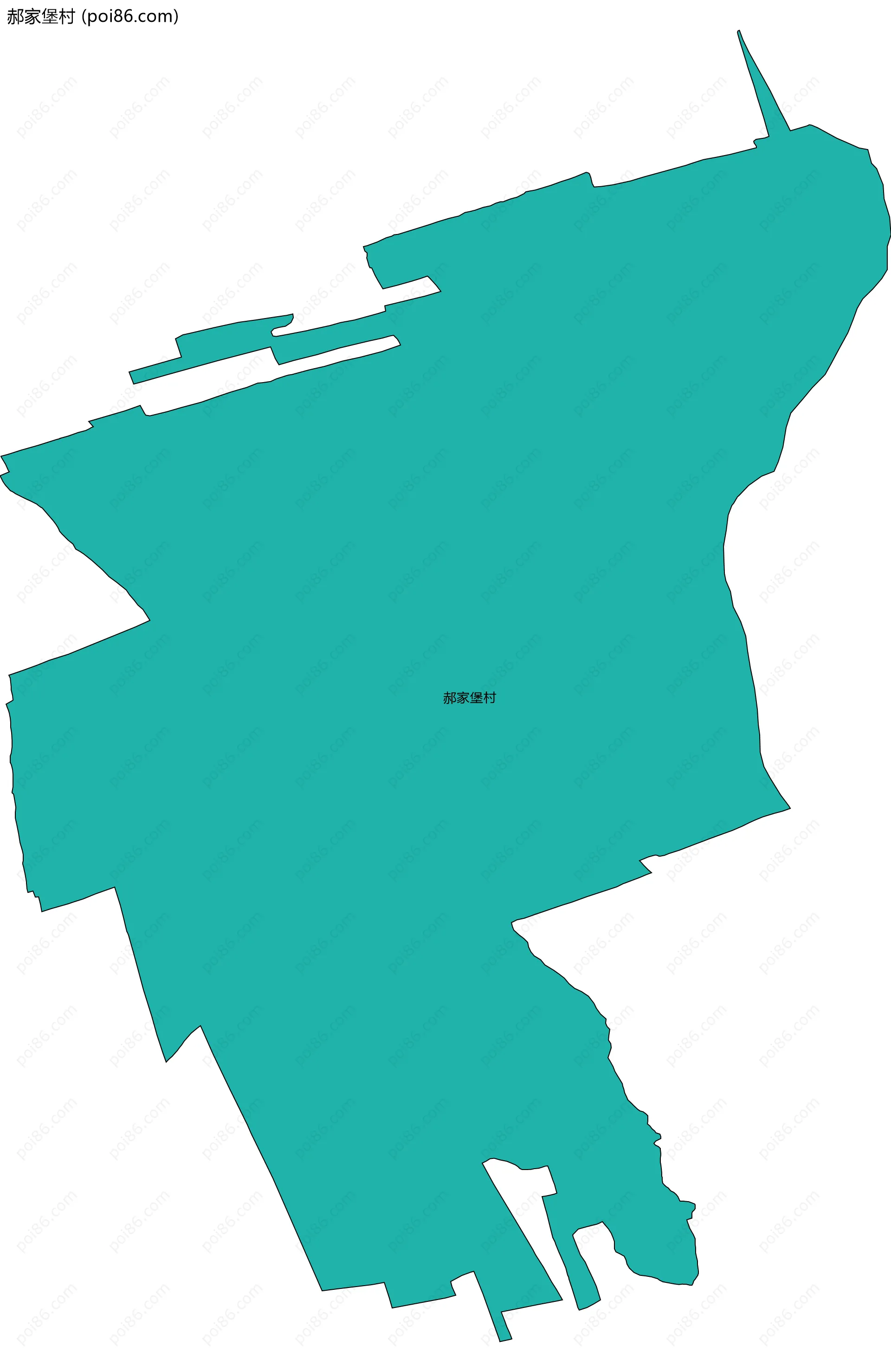 郝家堡村边界地图