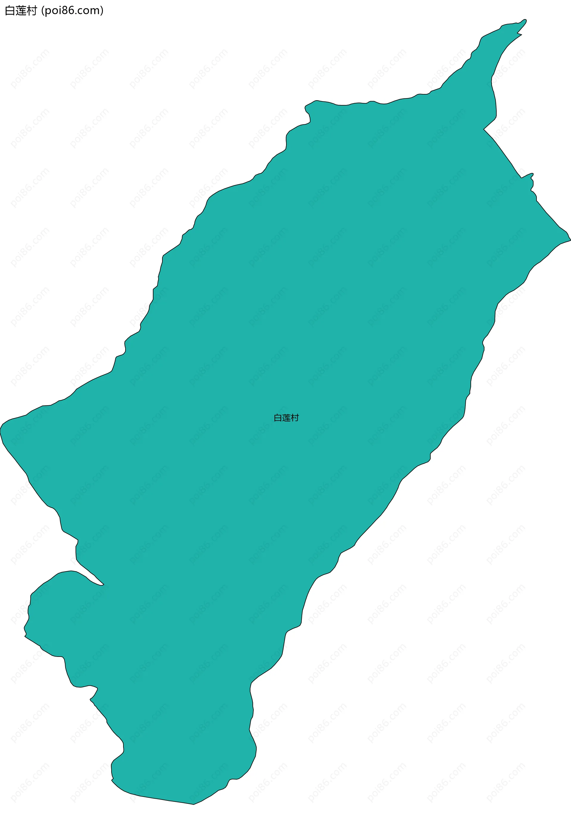 白莲村边界地图