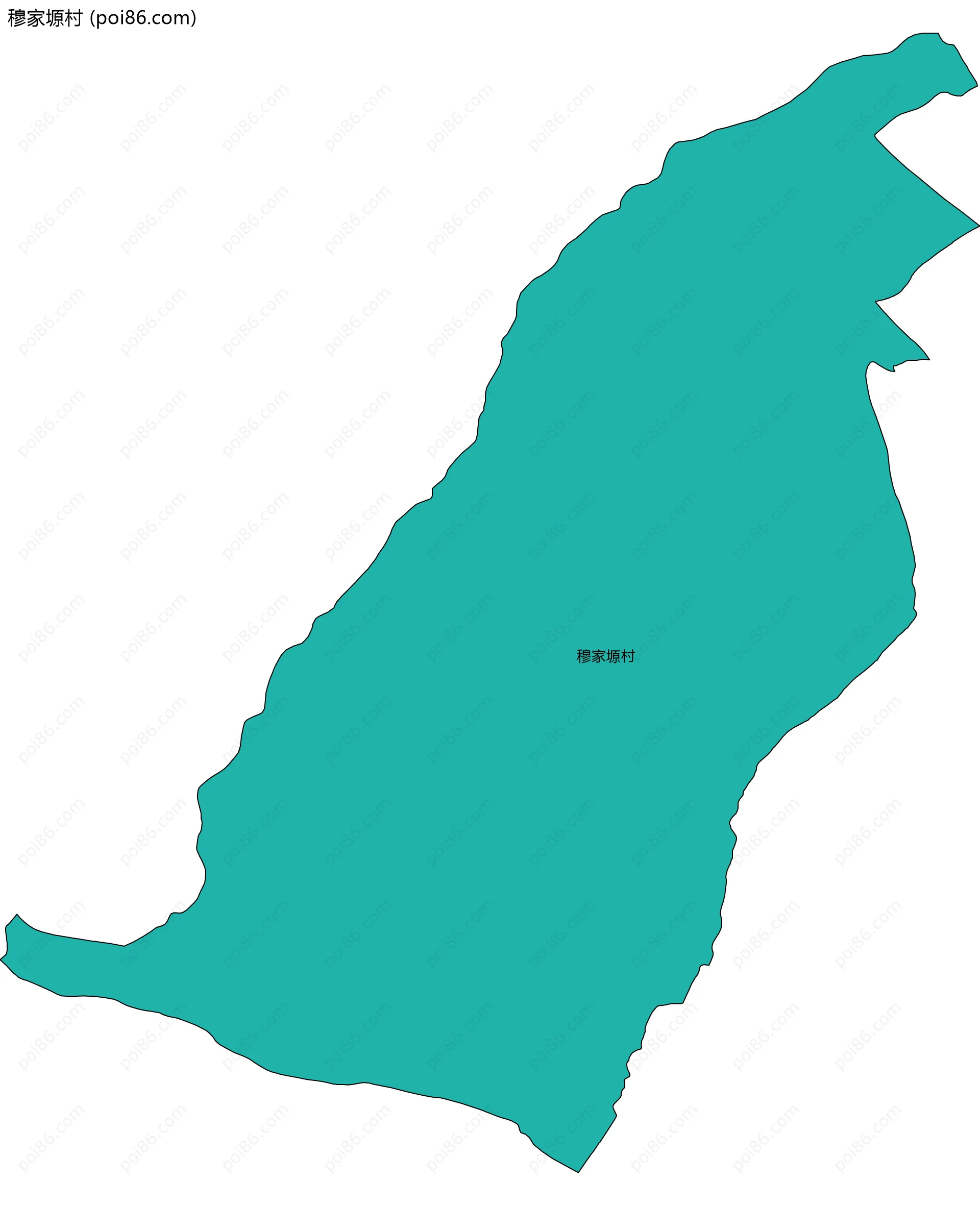 穆家塬村边界地图