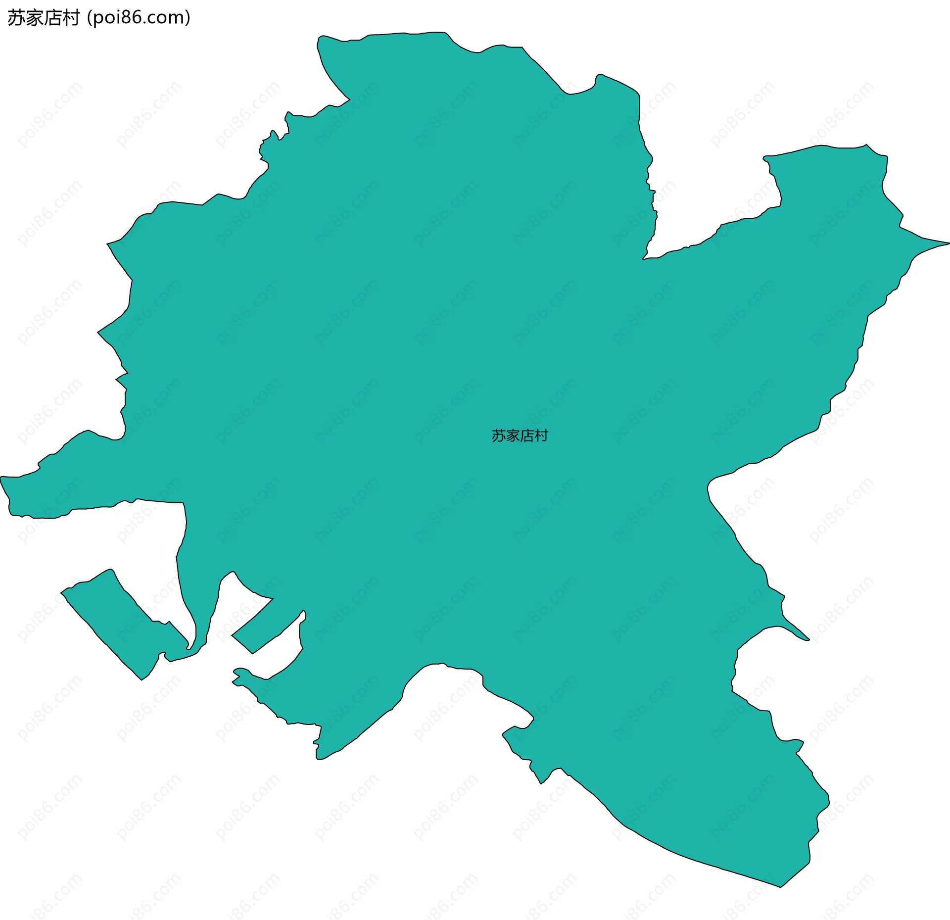 苏家店村边界地图