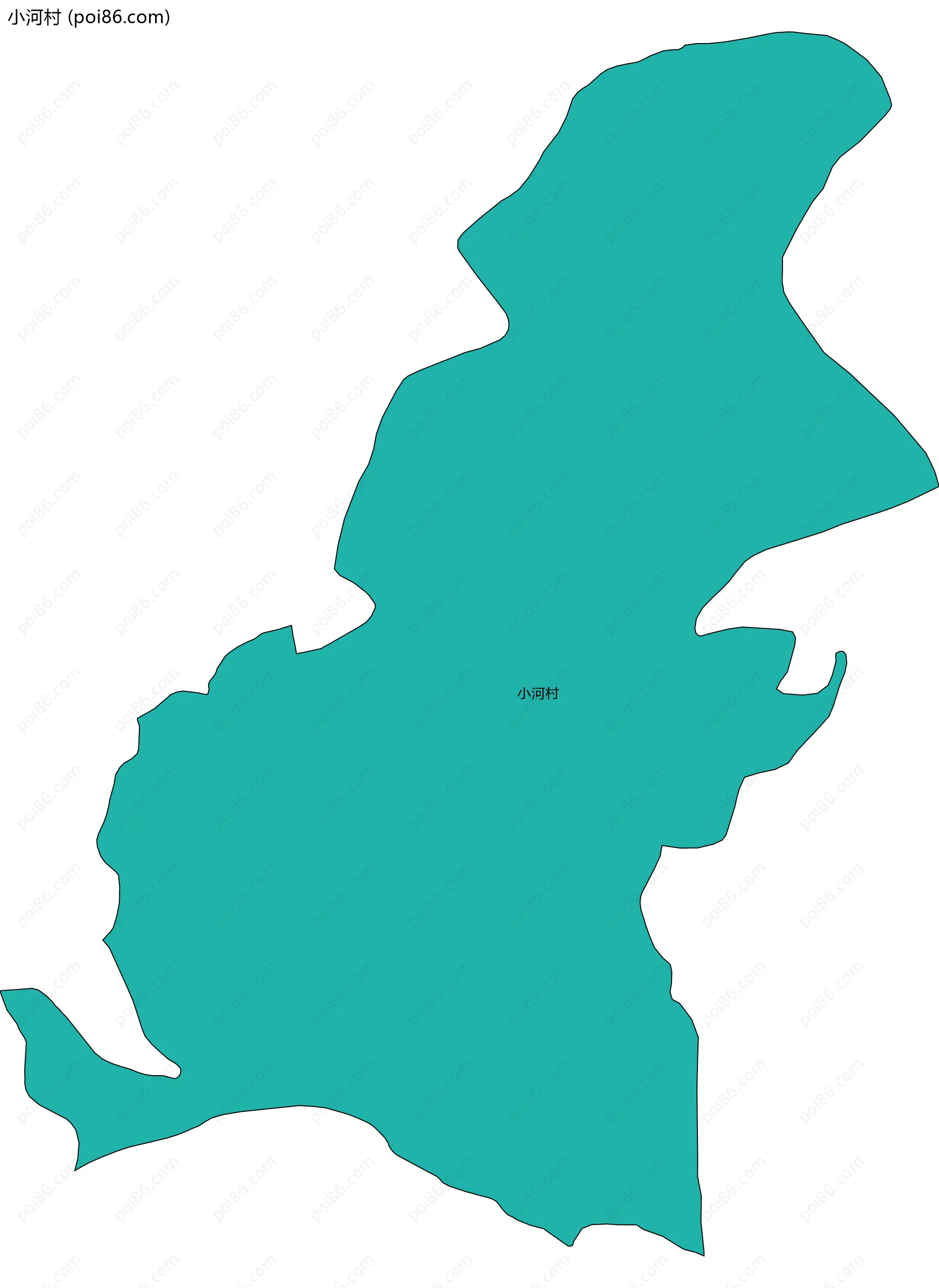 小河村边界地图