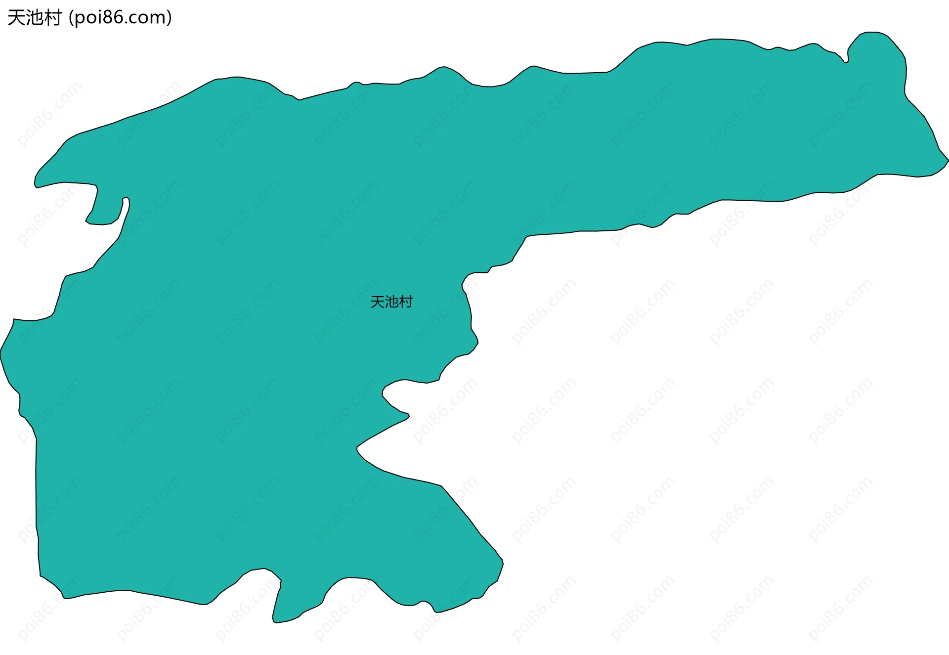 天池村边界地图