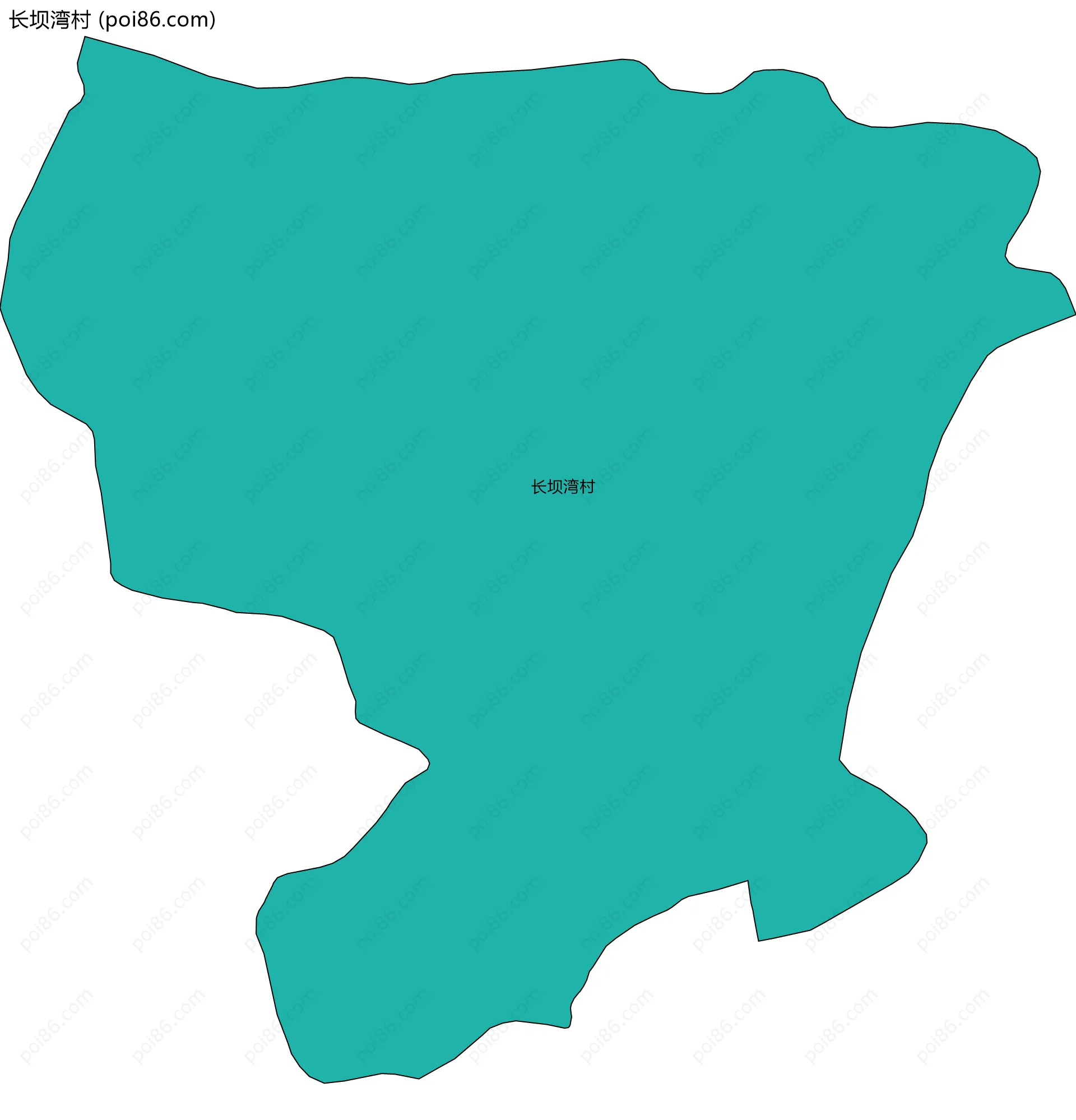 长坝湾村边界地图
