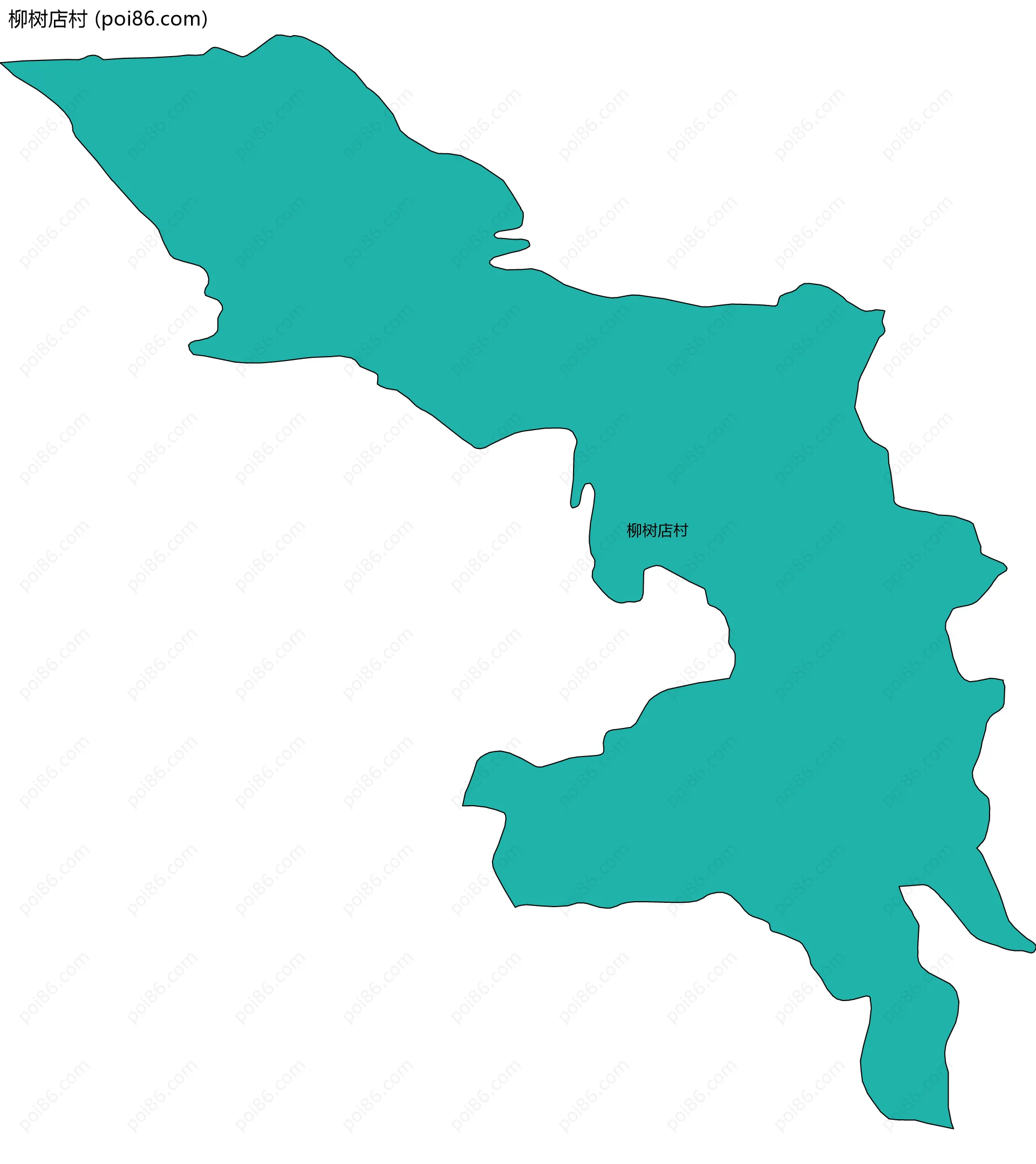 柳树店村边界地图