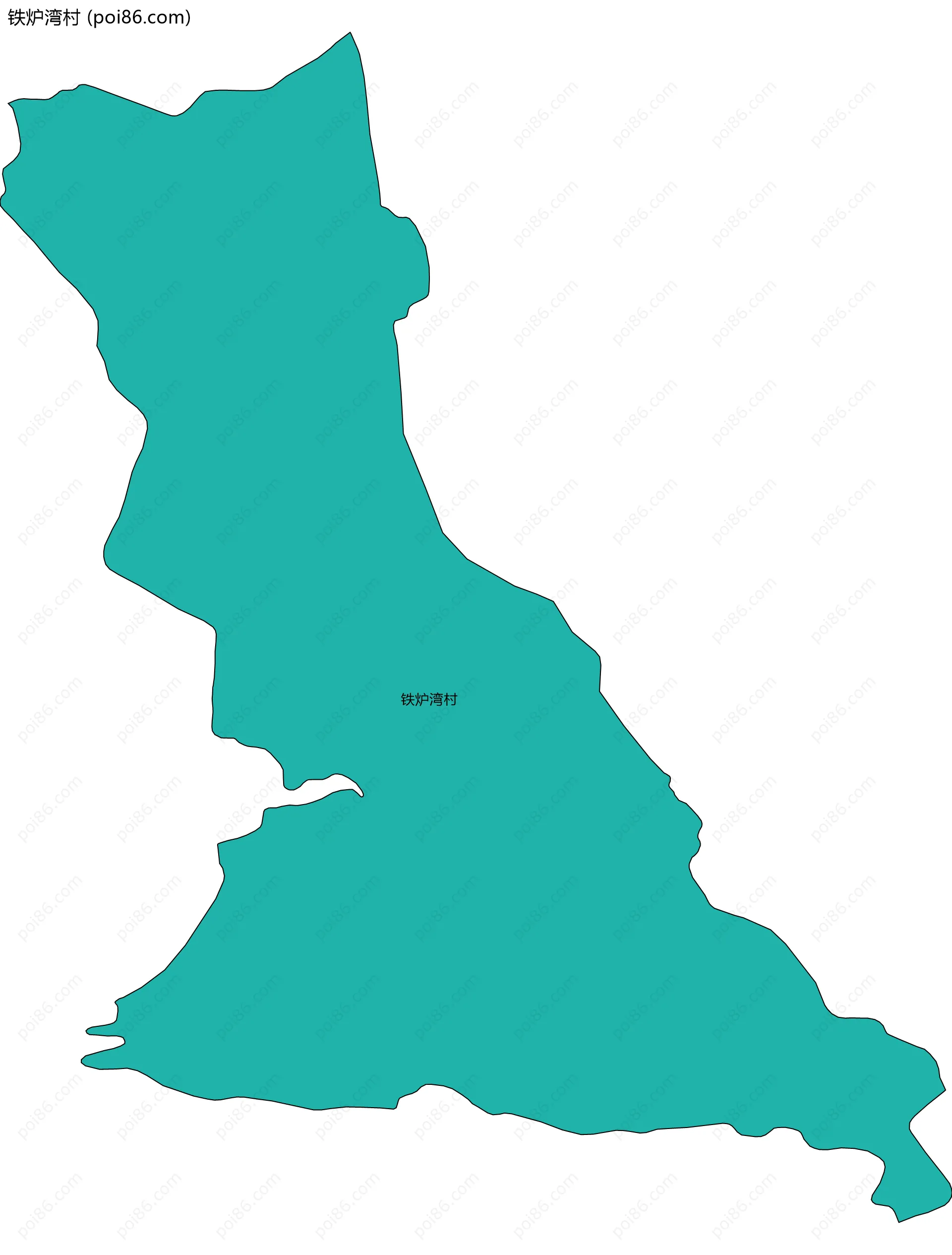 铁炉湾村边界地图