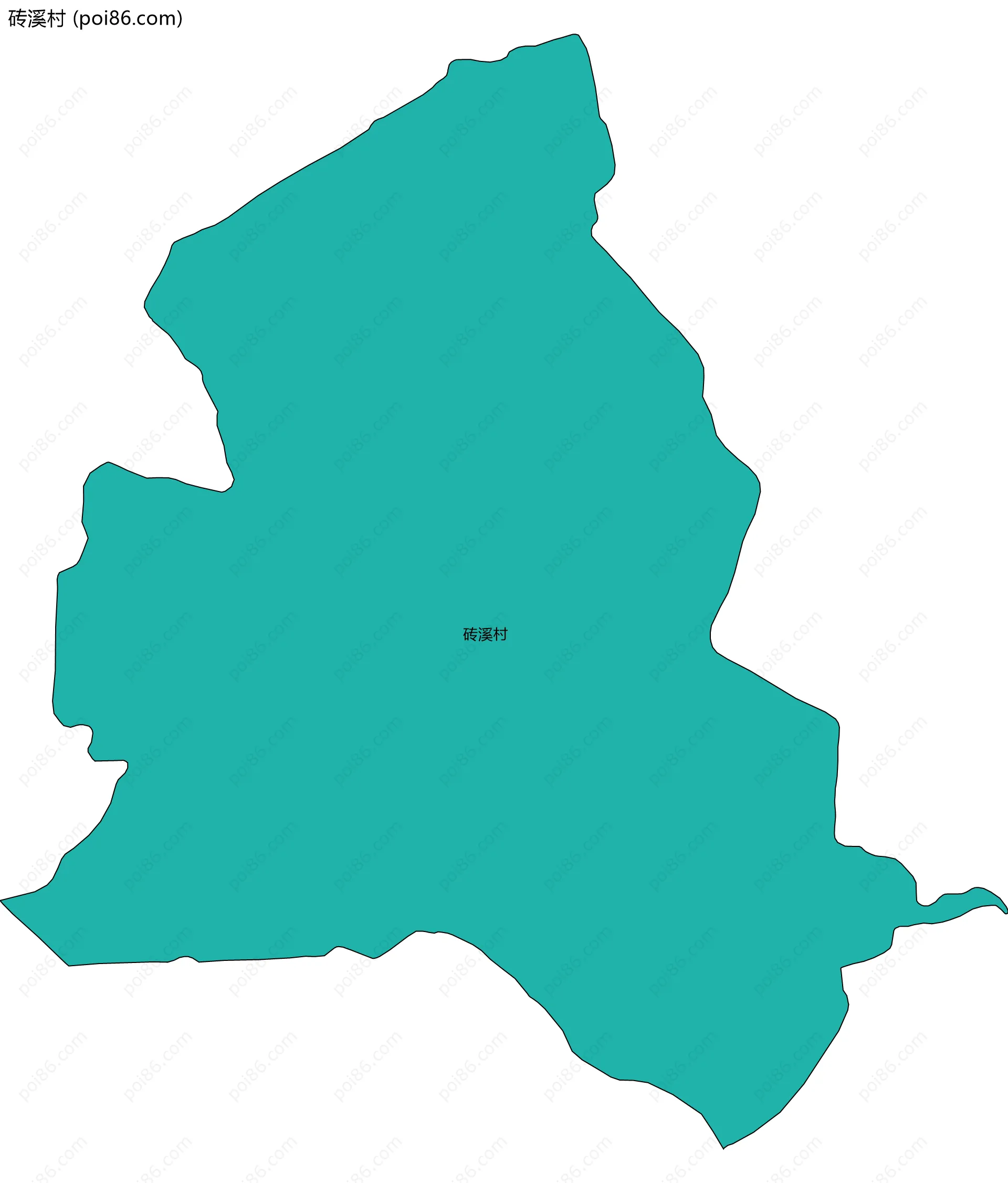 砖溪村边界地图