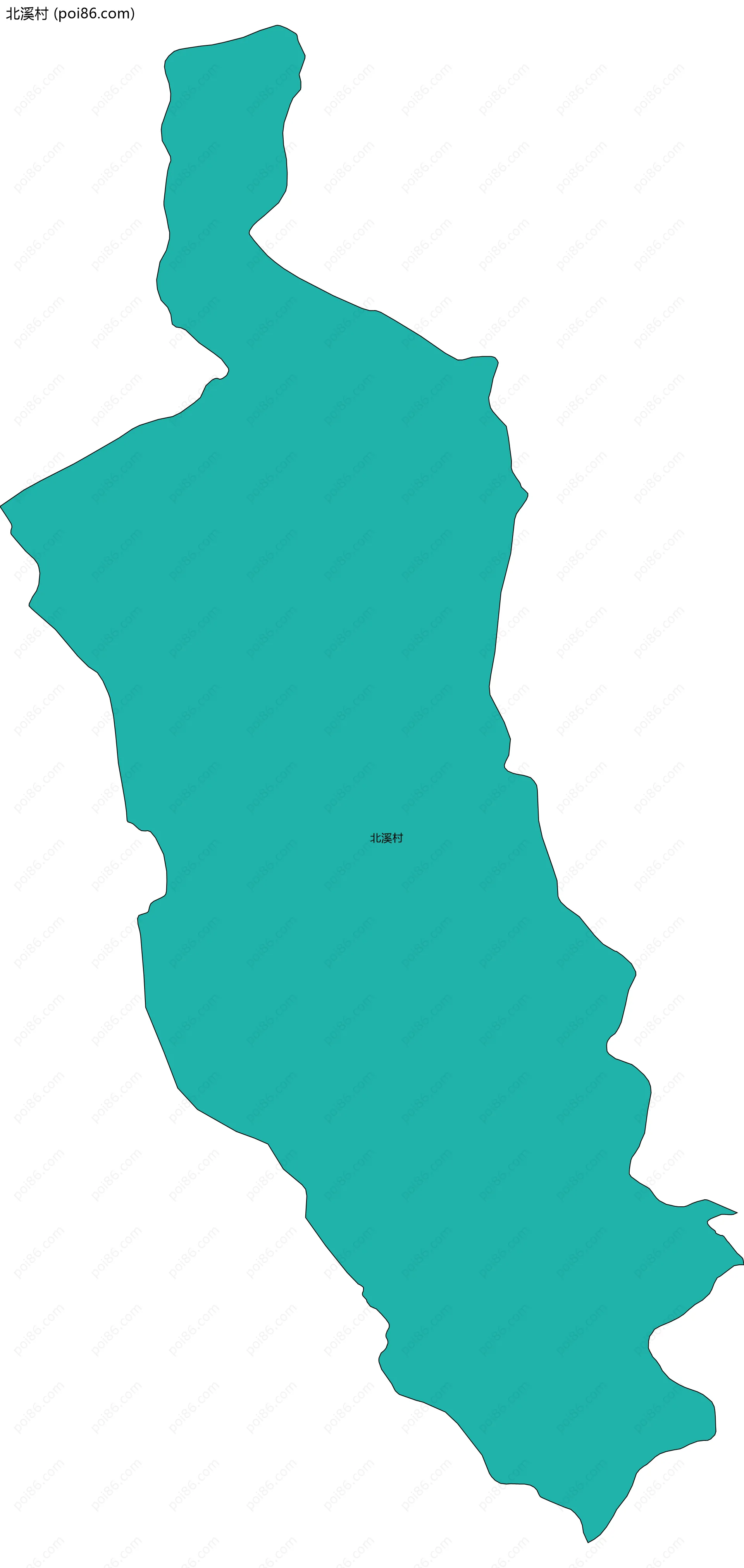 北溪村边界地图