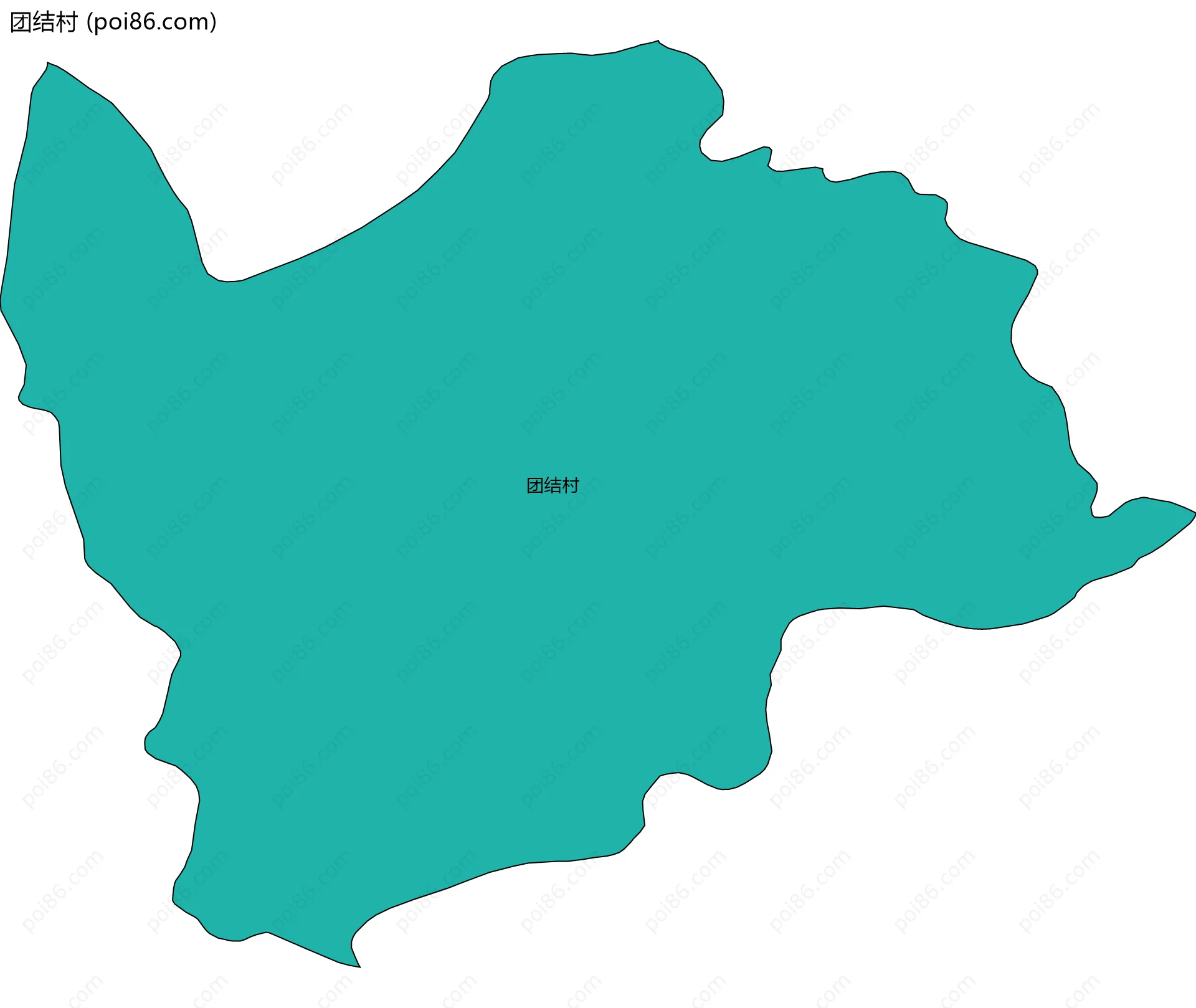 团结村边界地图