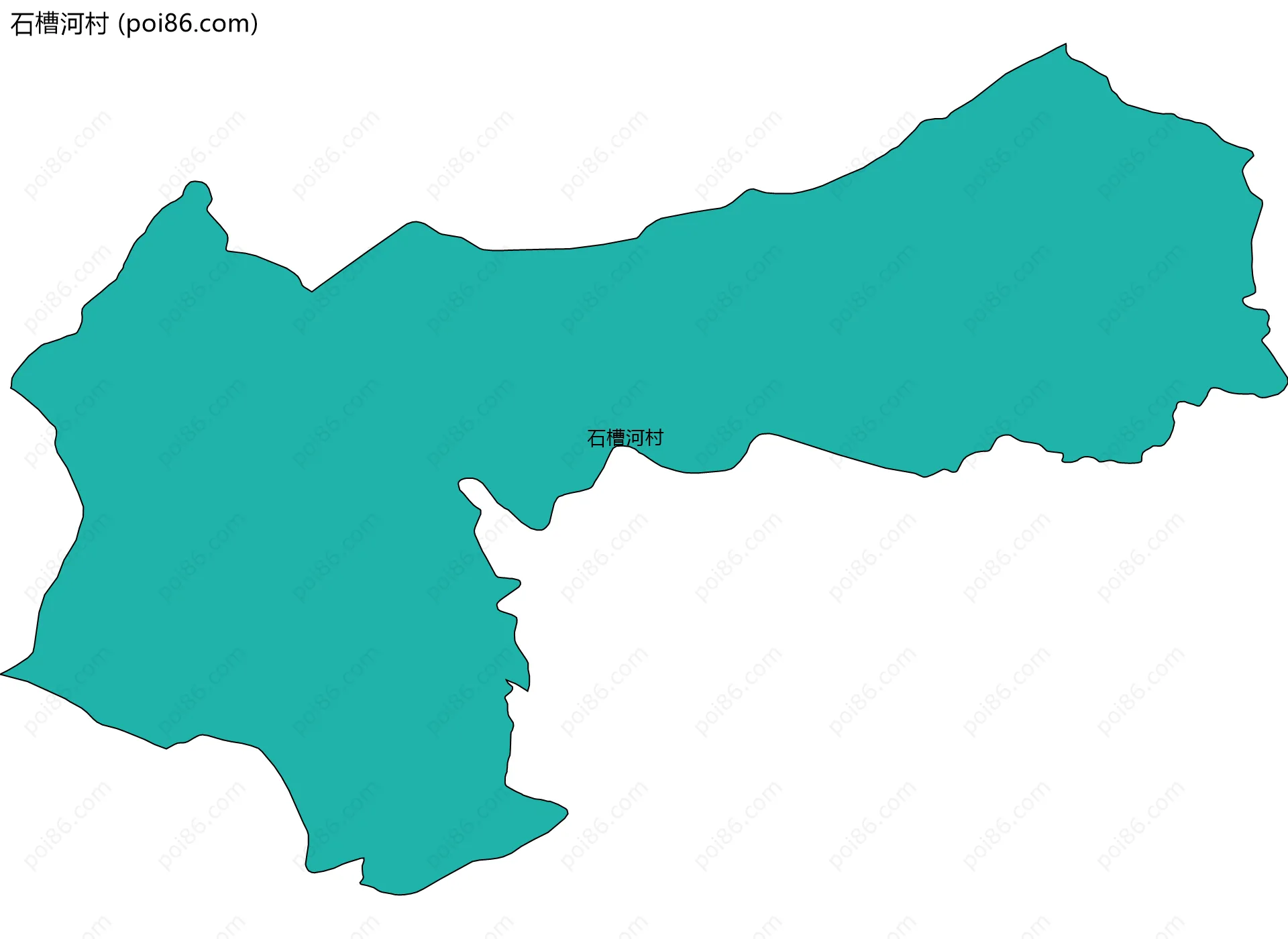 石槽河村边界地图