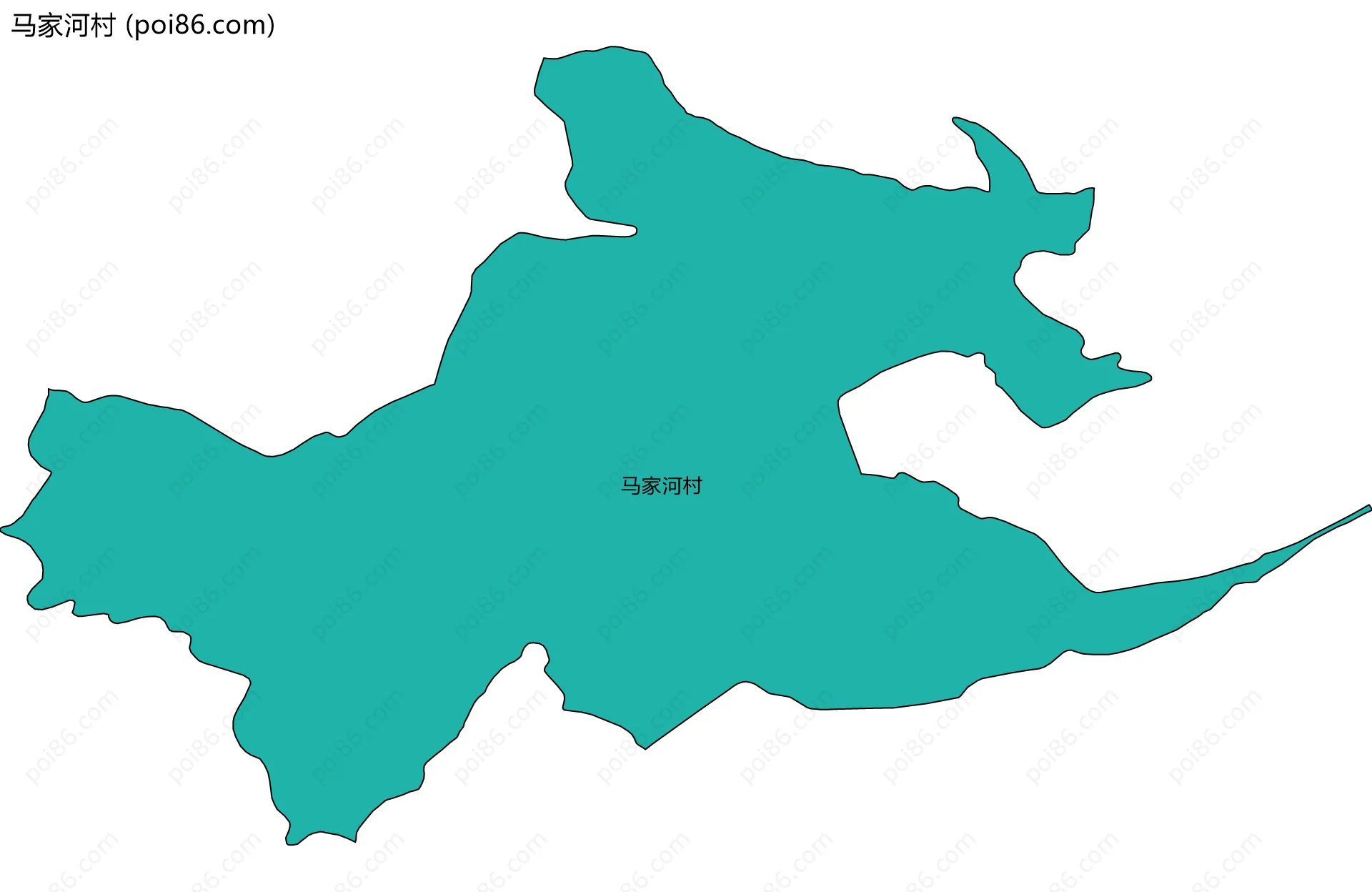 马家河村边界地图