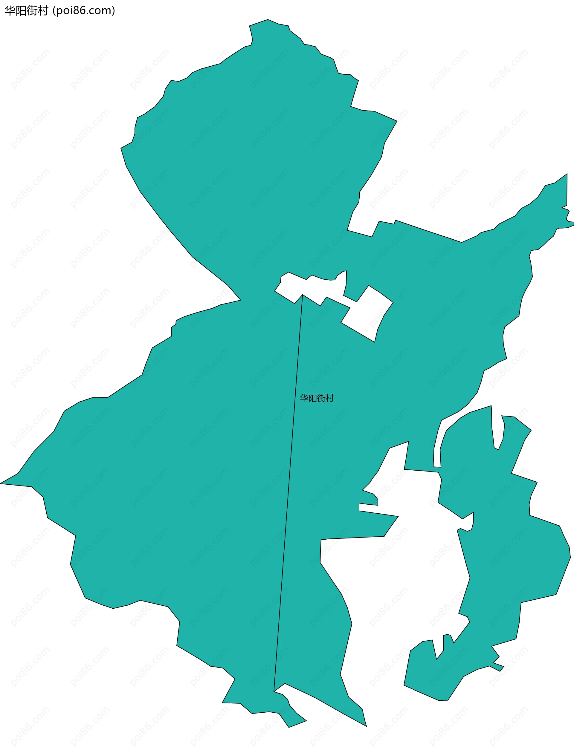 华阳街村边界地图