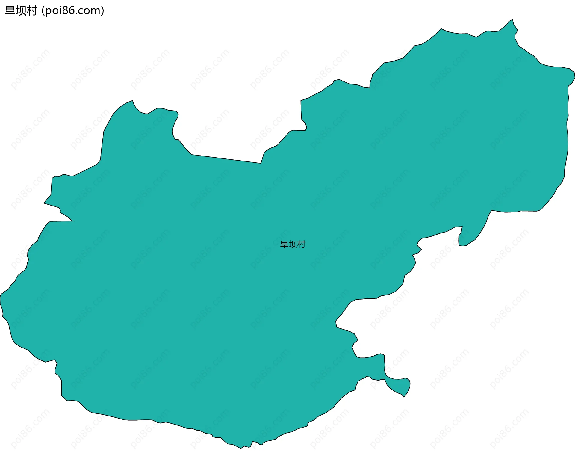 旱坝村边界地图