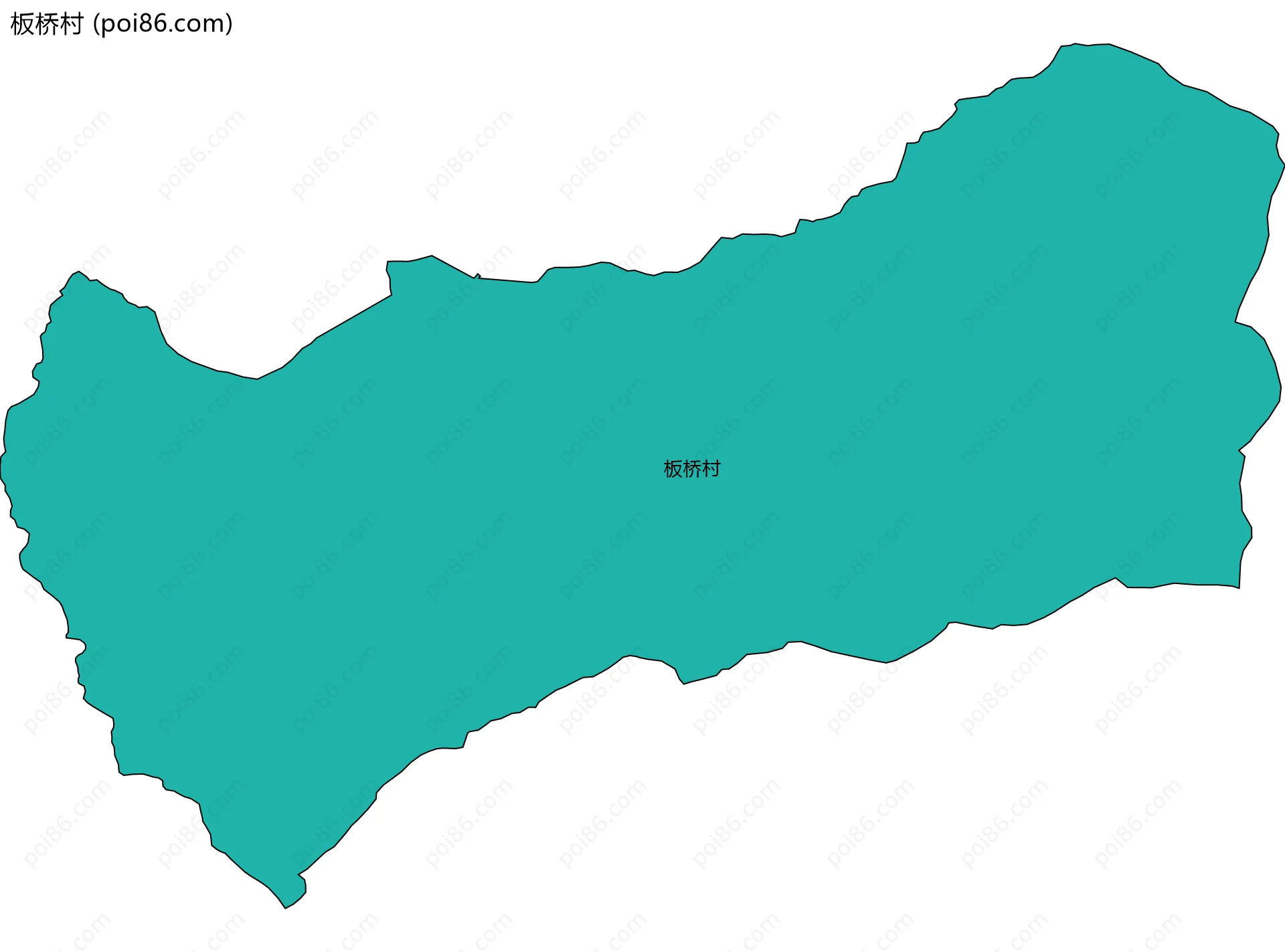 板桥村边界地图