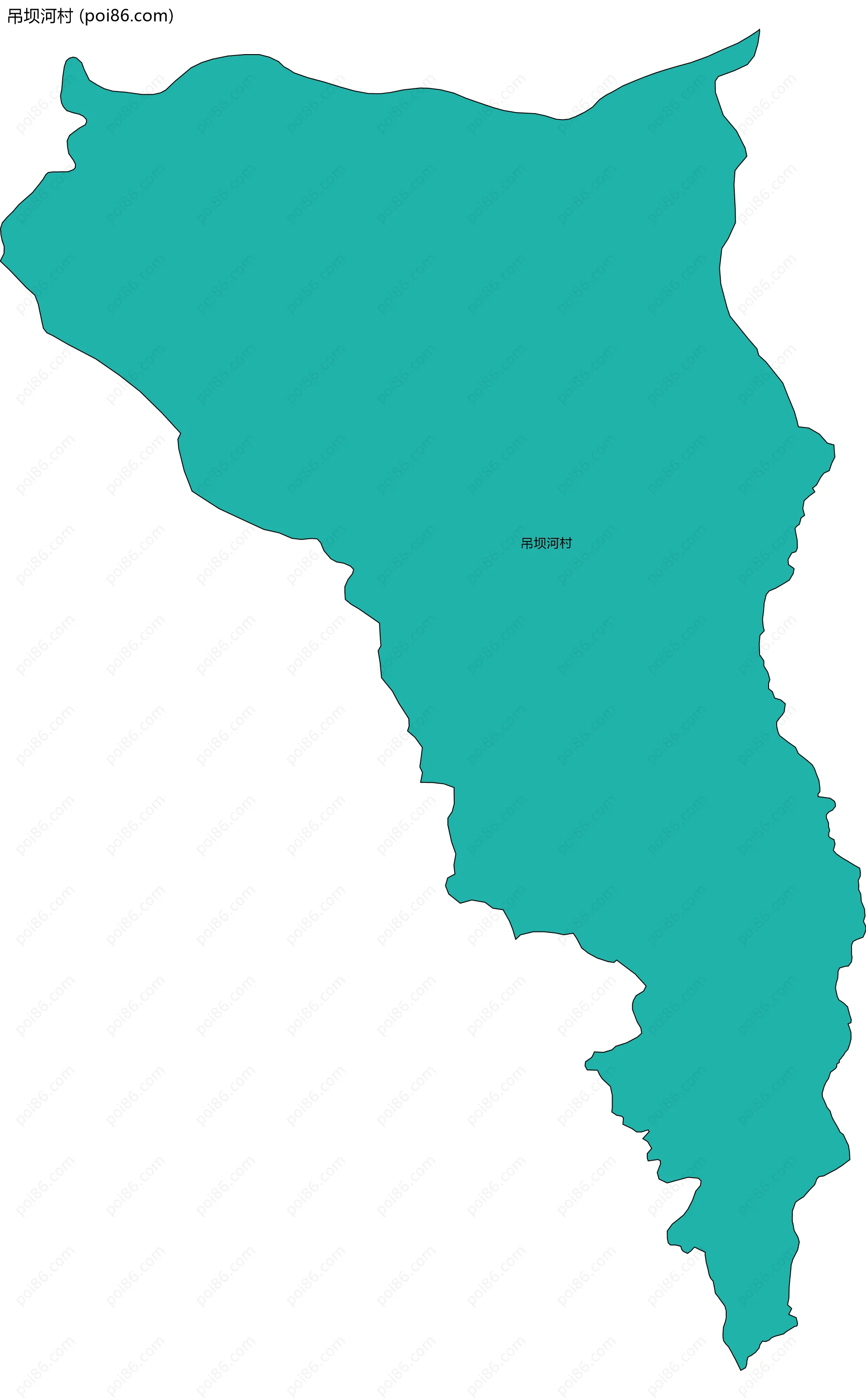 吊坝河村边界地图