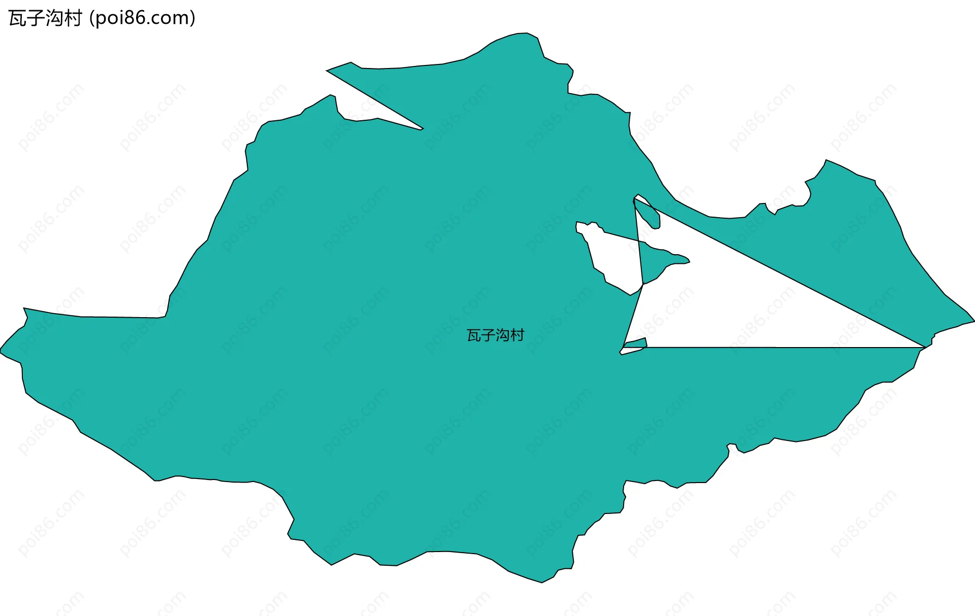 瓦子沟村边界地图