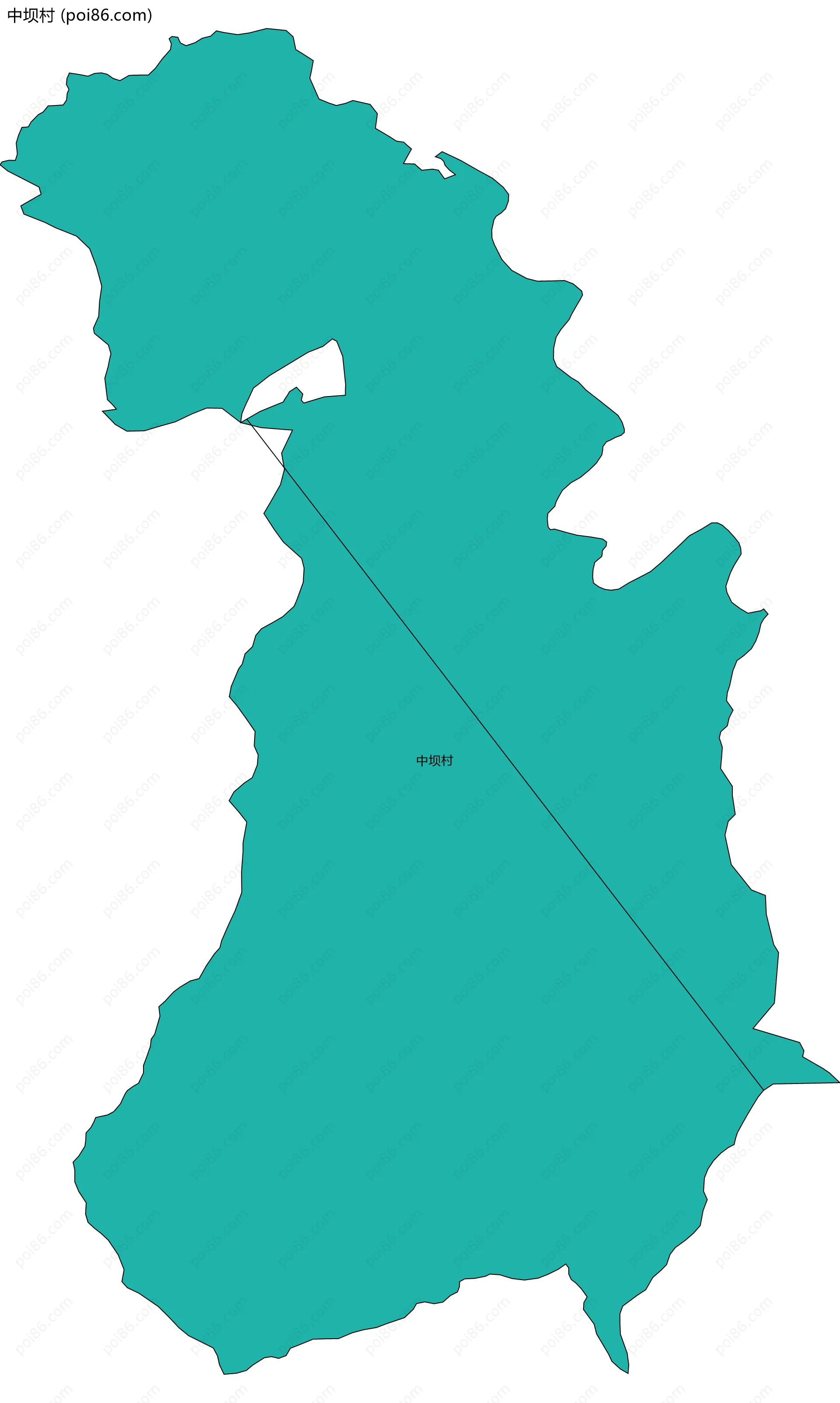 中坝村边界地图