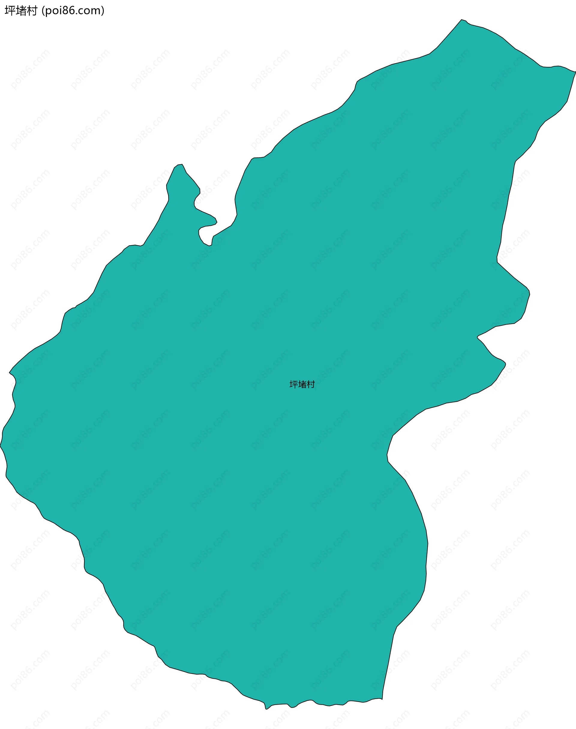 坪堵村边界地图