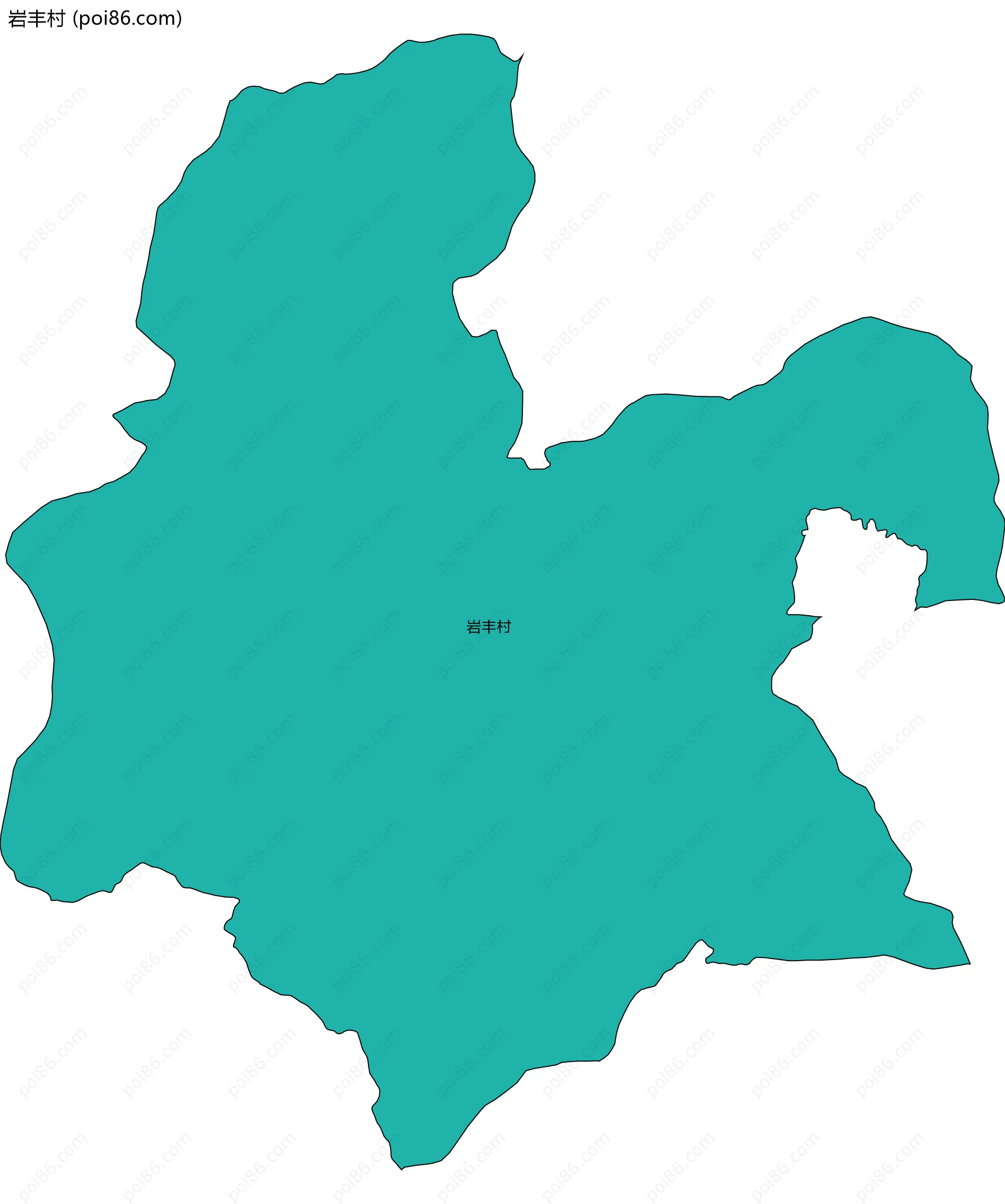 岩丰村边界地图