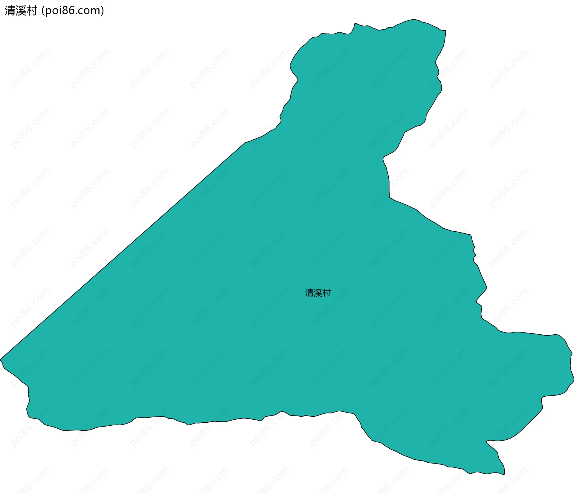 清溪村边界地图