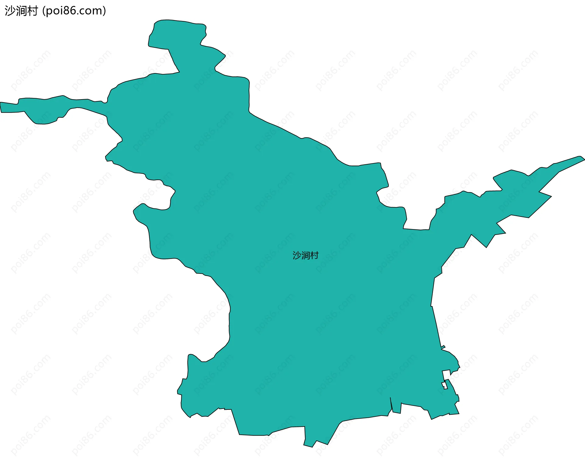 沙涧村边界地图