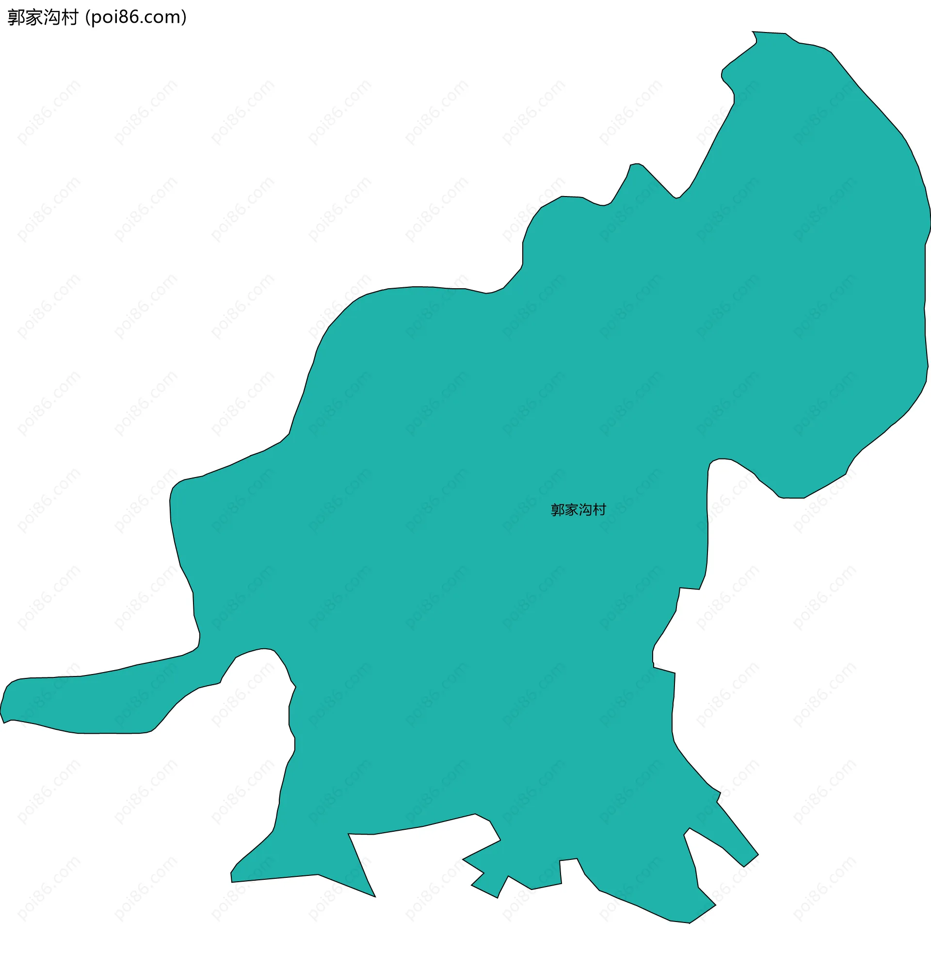 郭家沟村边界地图